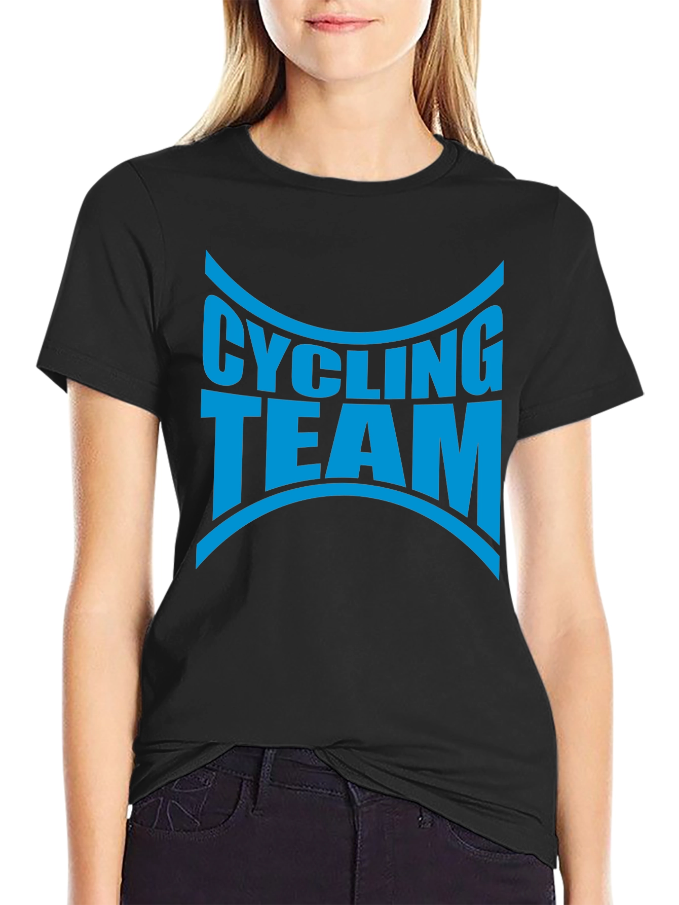 Cycling Team Graphic T-Shirt - Black