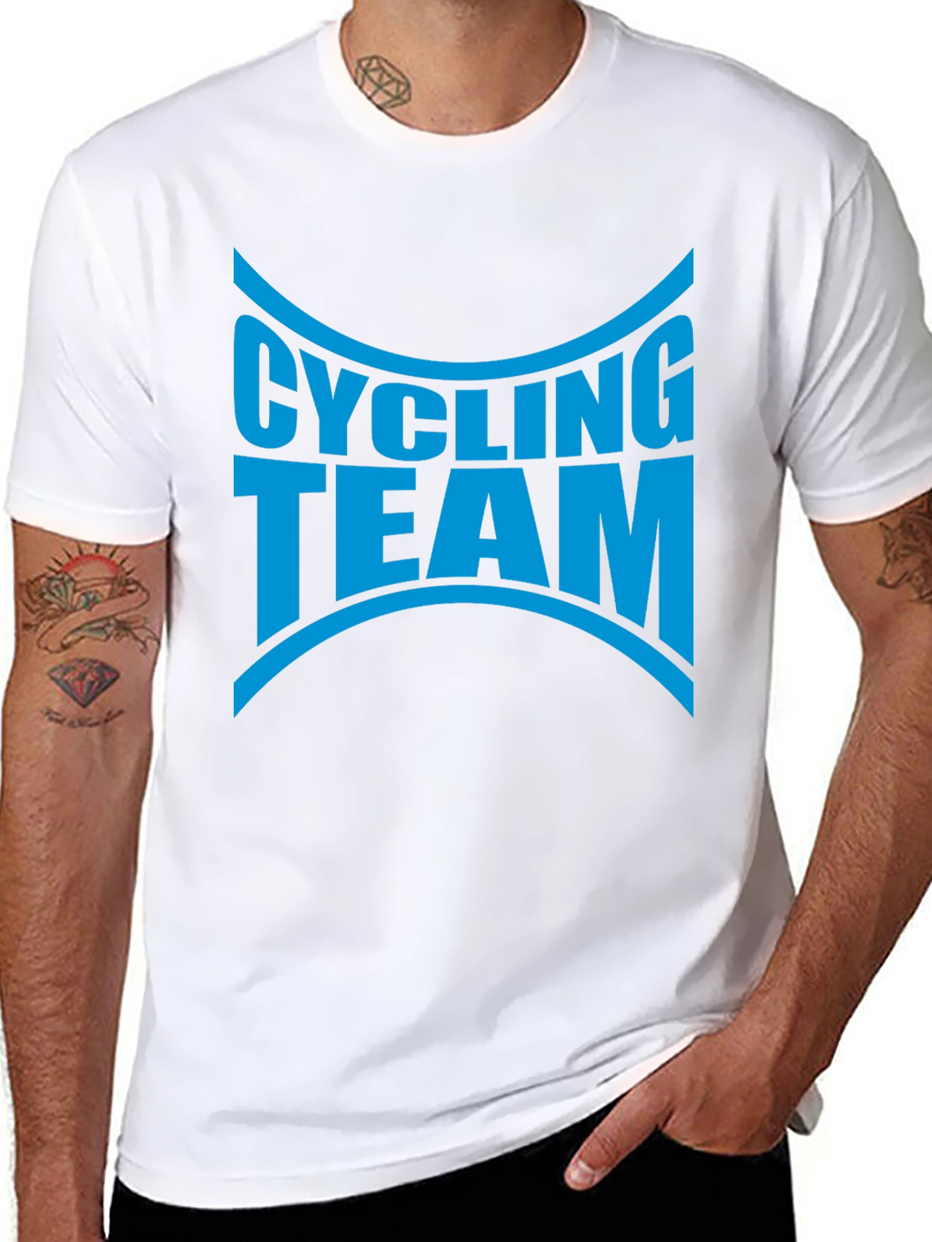 Cycling Team Graphic T-Shirt - Black
