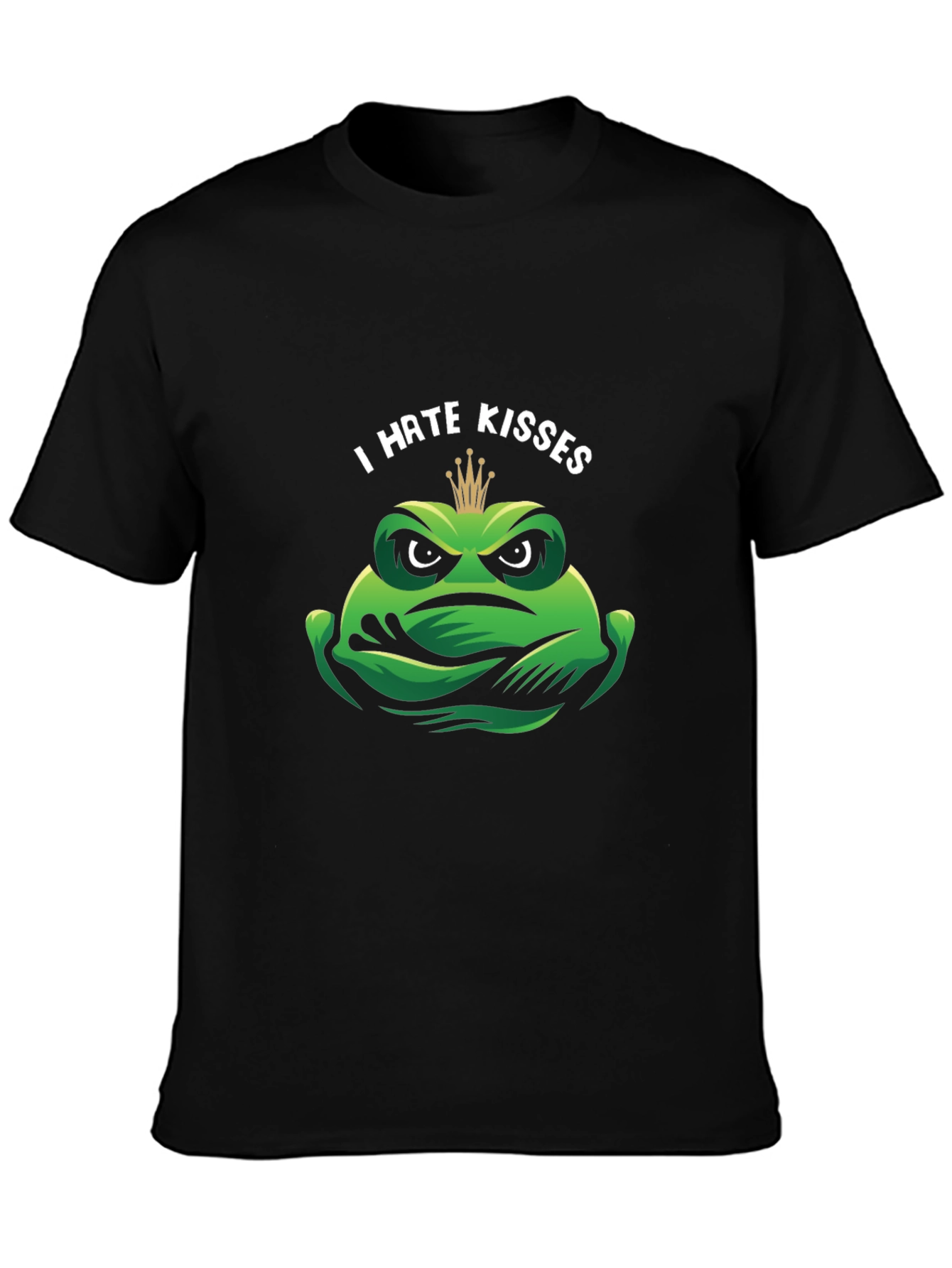 I Hate Kisses Frog Graphic T-Shirt