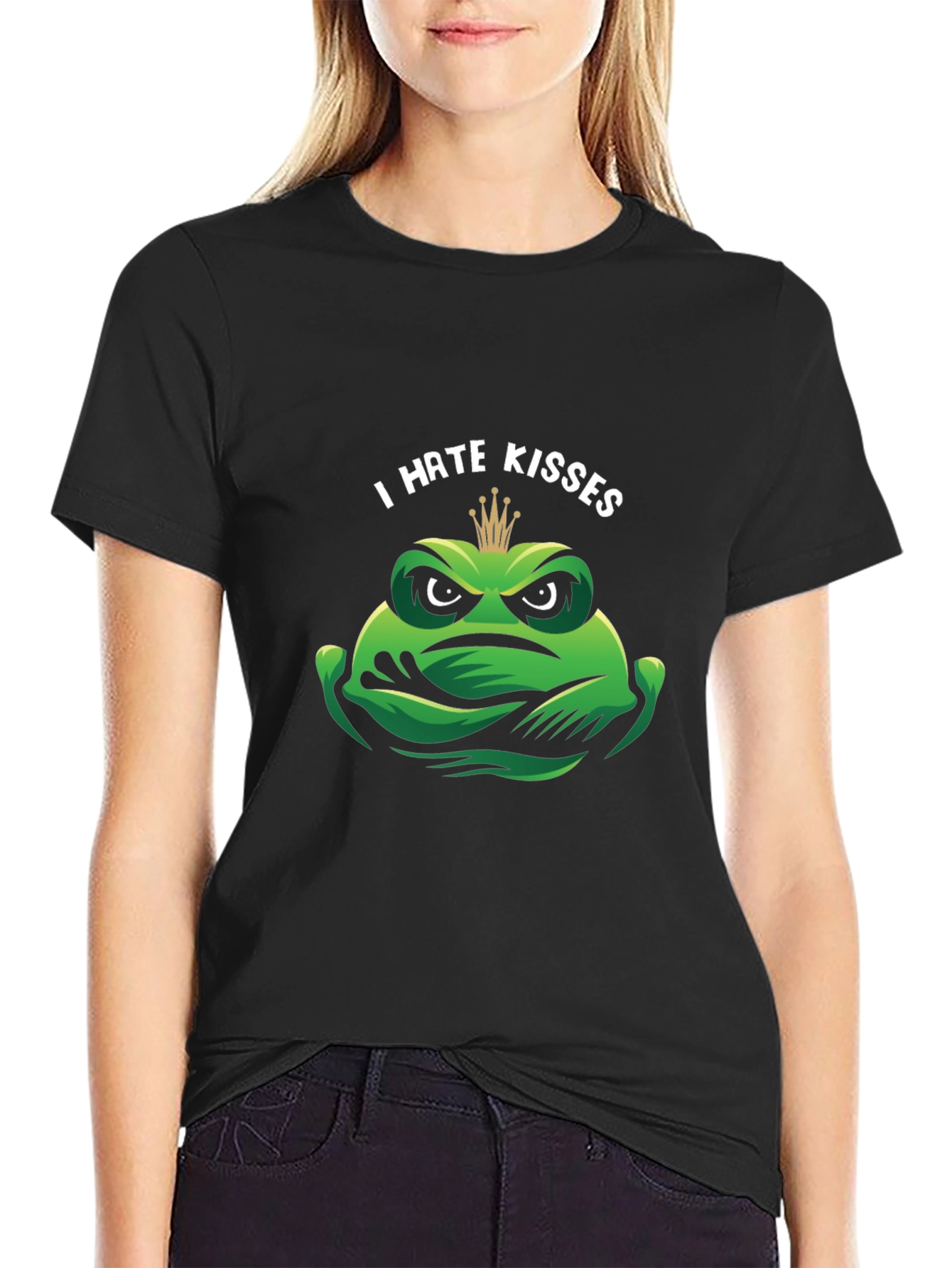 I Hate Kisses Frog Graphic T-Shirt