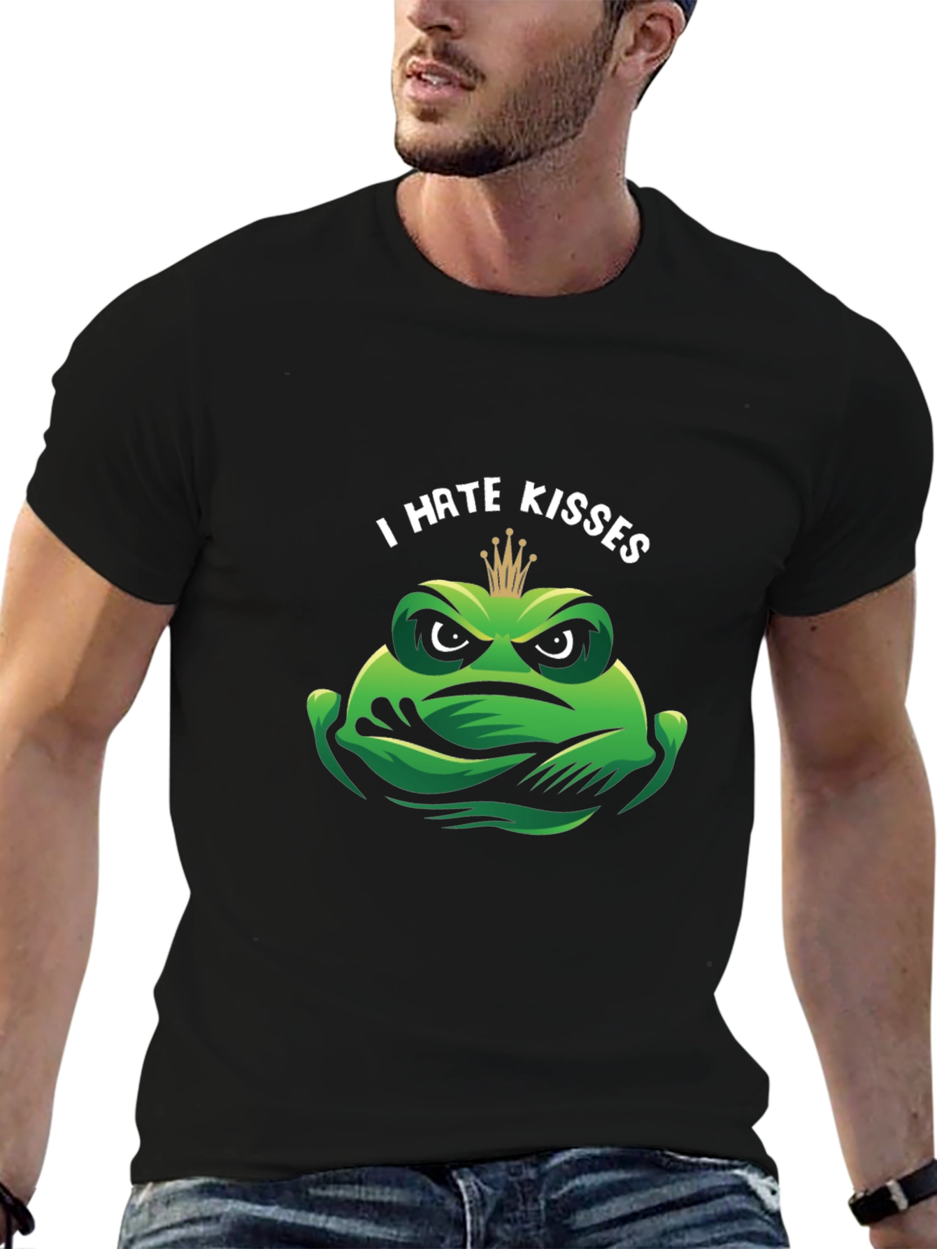 I Hate Kisses Frog Graphic T-Shirt