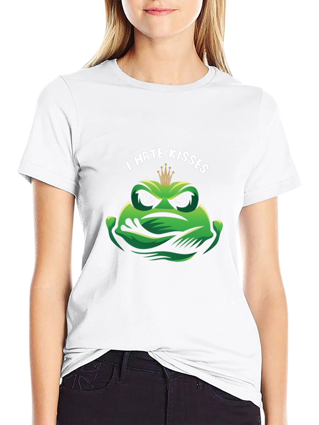 I Hate Kisses Frog Graphic T-Shirt
