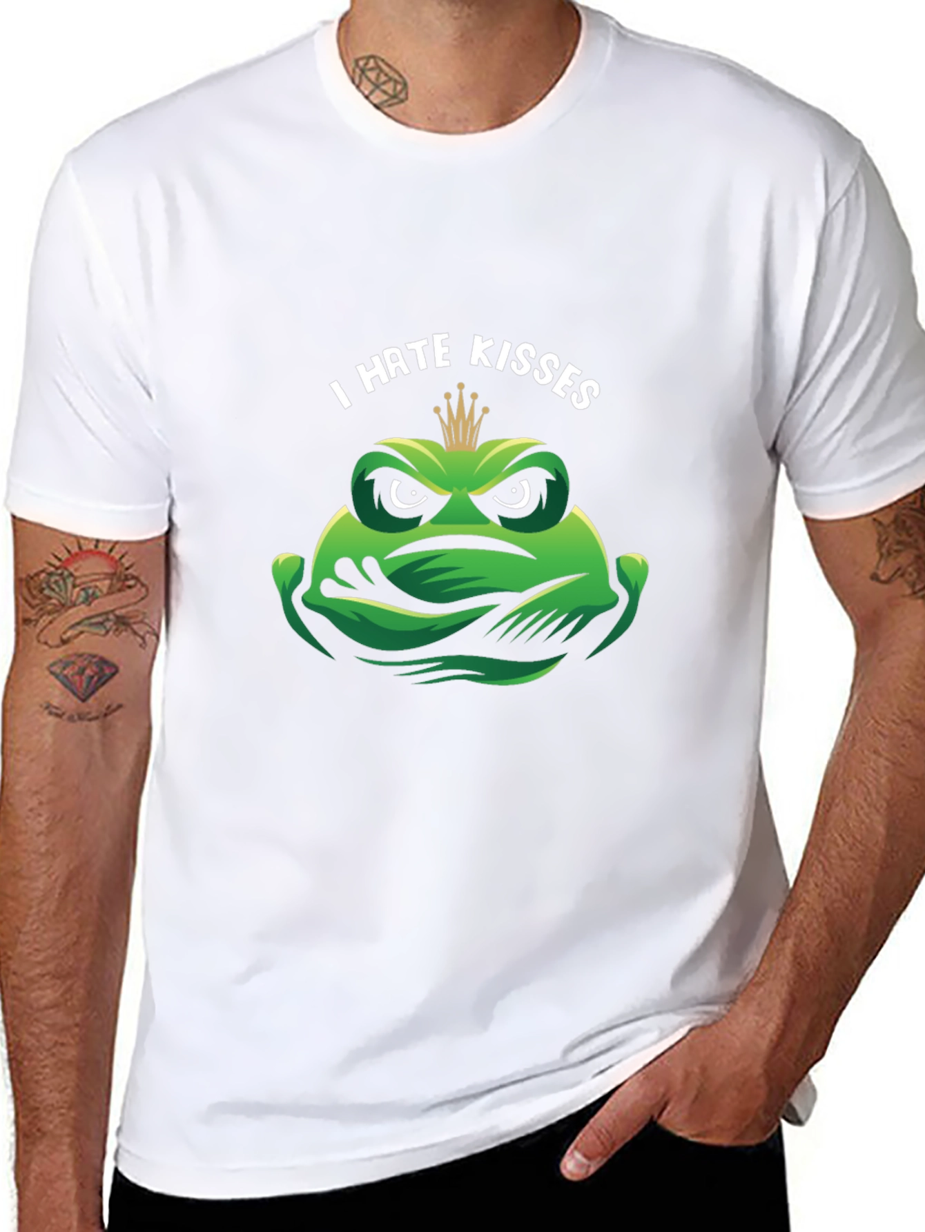 I Hate Kisses Frog Graphic T-Shirt