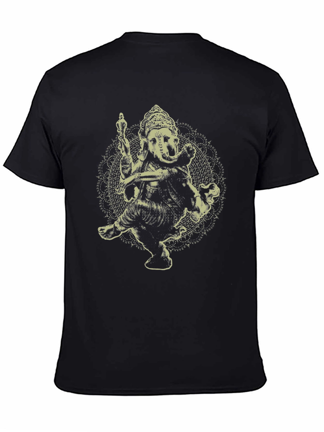Ganesh Graphic Tee - Black Cotton Blend
