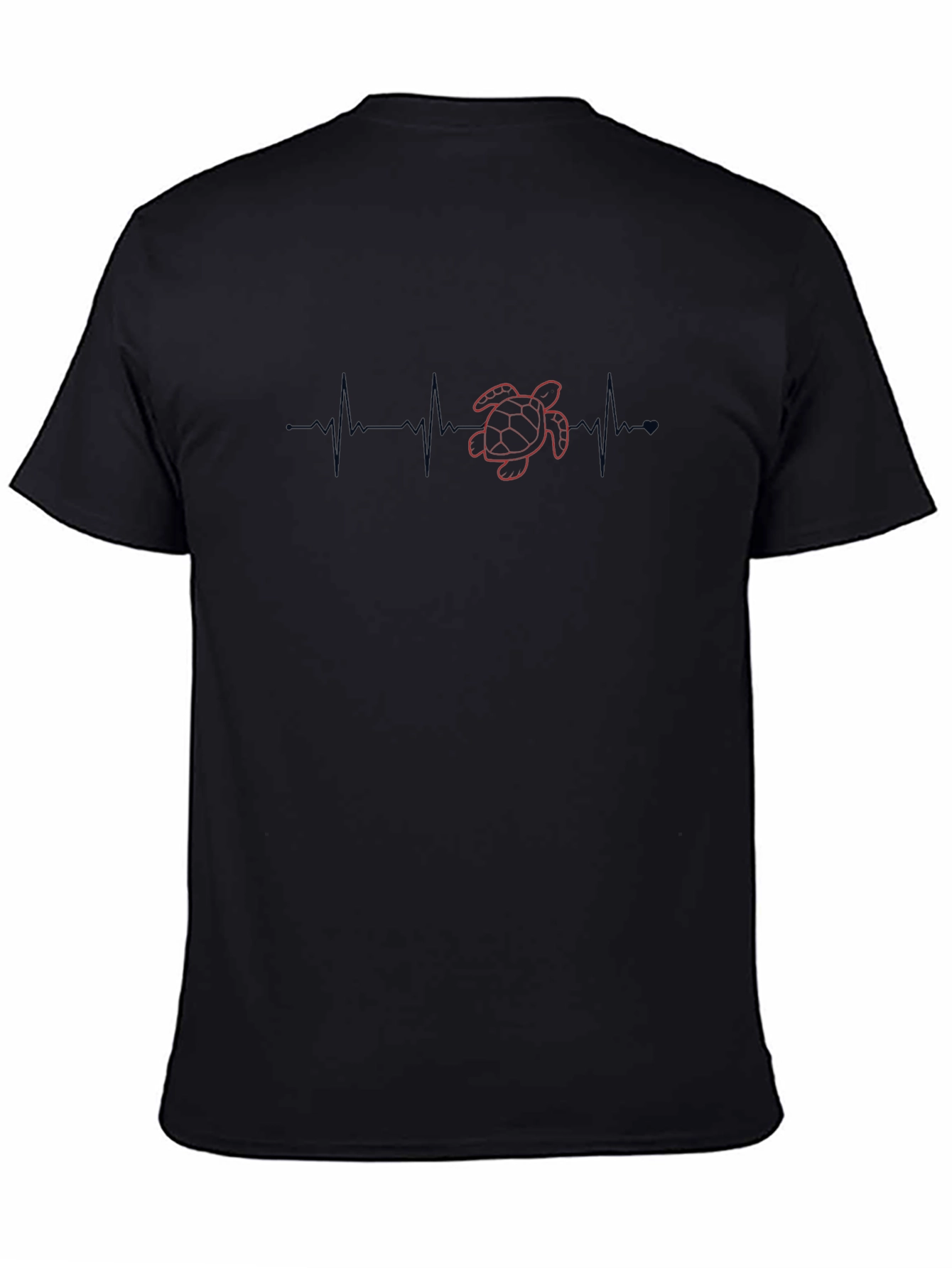 Turtle Heartbeat T-Shirt - Black