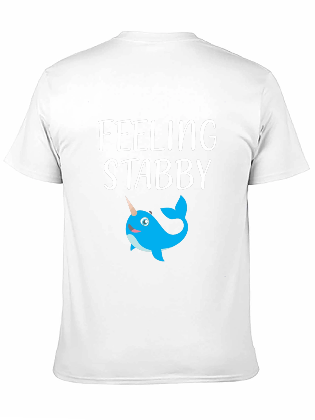 Feeling Stabby Narwhal Graphic T-Shirt - Black