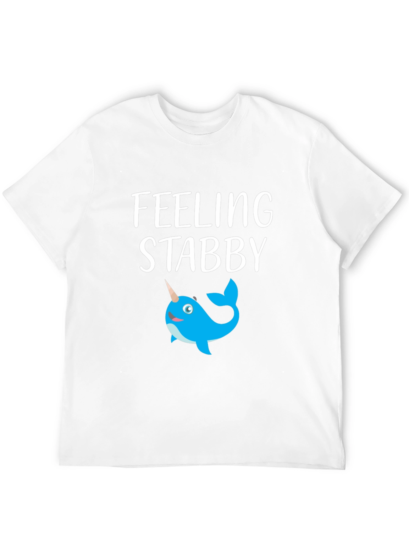 Feeling Stabby Narwhal Graphic T-Shirt - Black