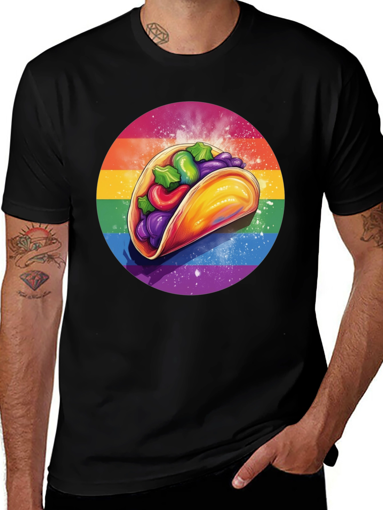 LGBTQ+ Pride Taco Graphic T-Shirt