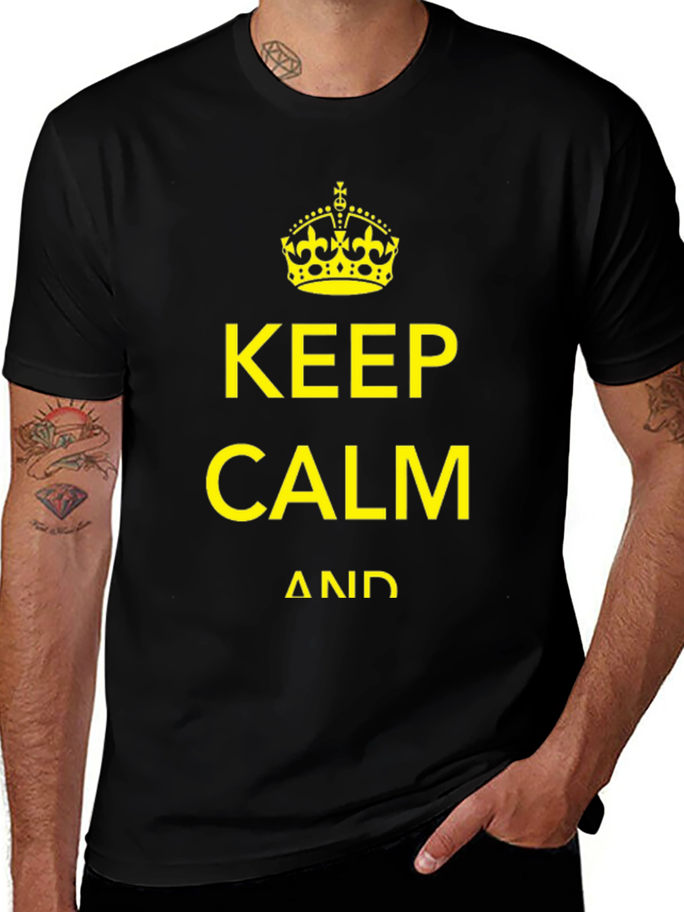 Keep Calm Graphic Tee - Black