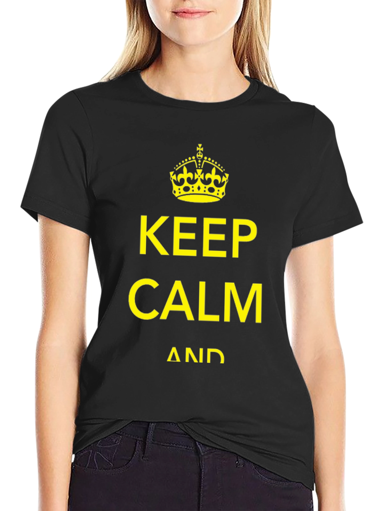 Keep Calm Graphic Tee - Black