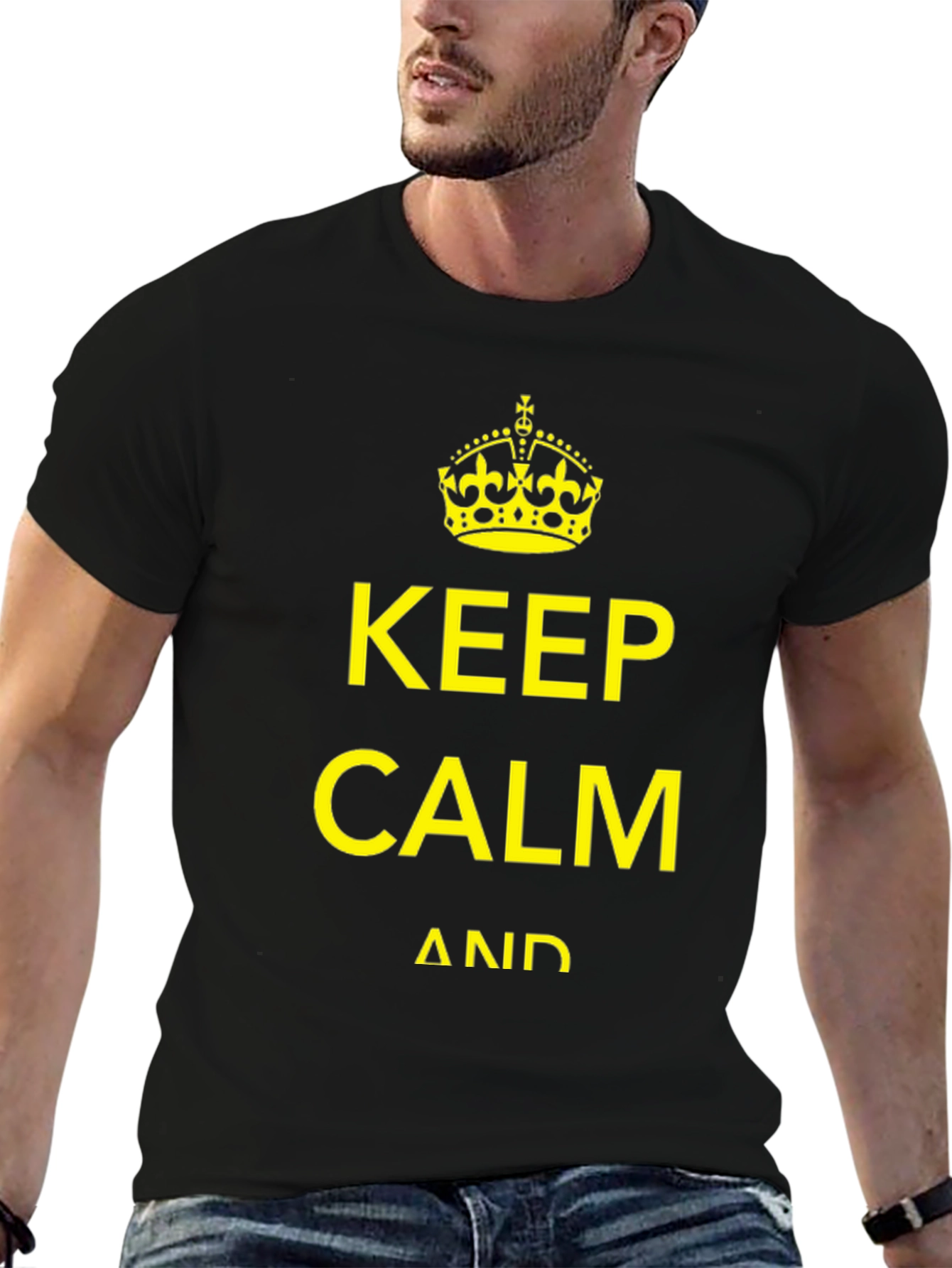 Keep Calm Graphic Tee - Black