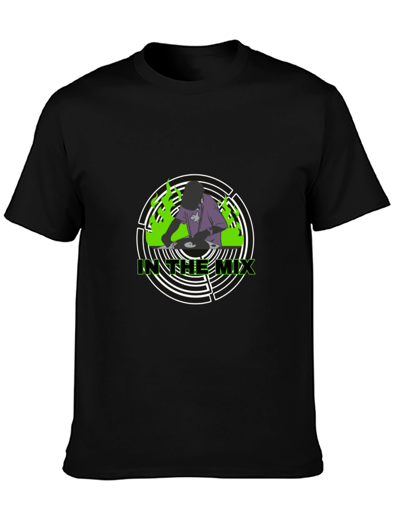 In The Mix DJ Graphic T-Shirt - Black