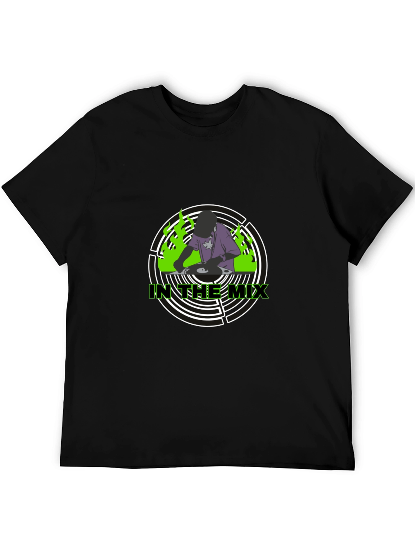 In The Mix DJ Graphic T-Shirt - Black