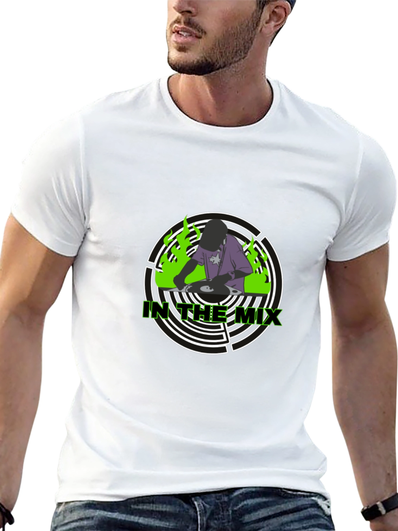 In The Mix DJ Graphic T-Shirt - Black