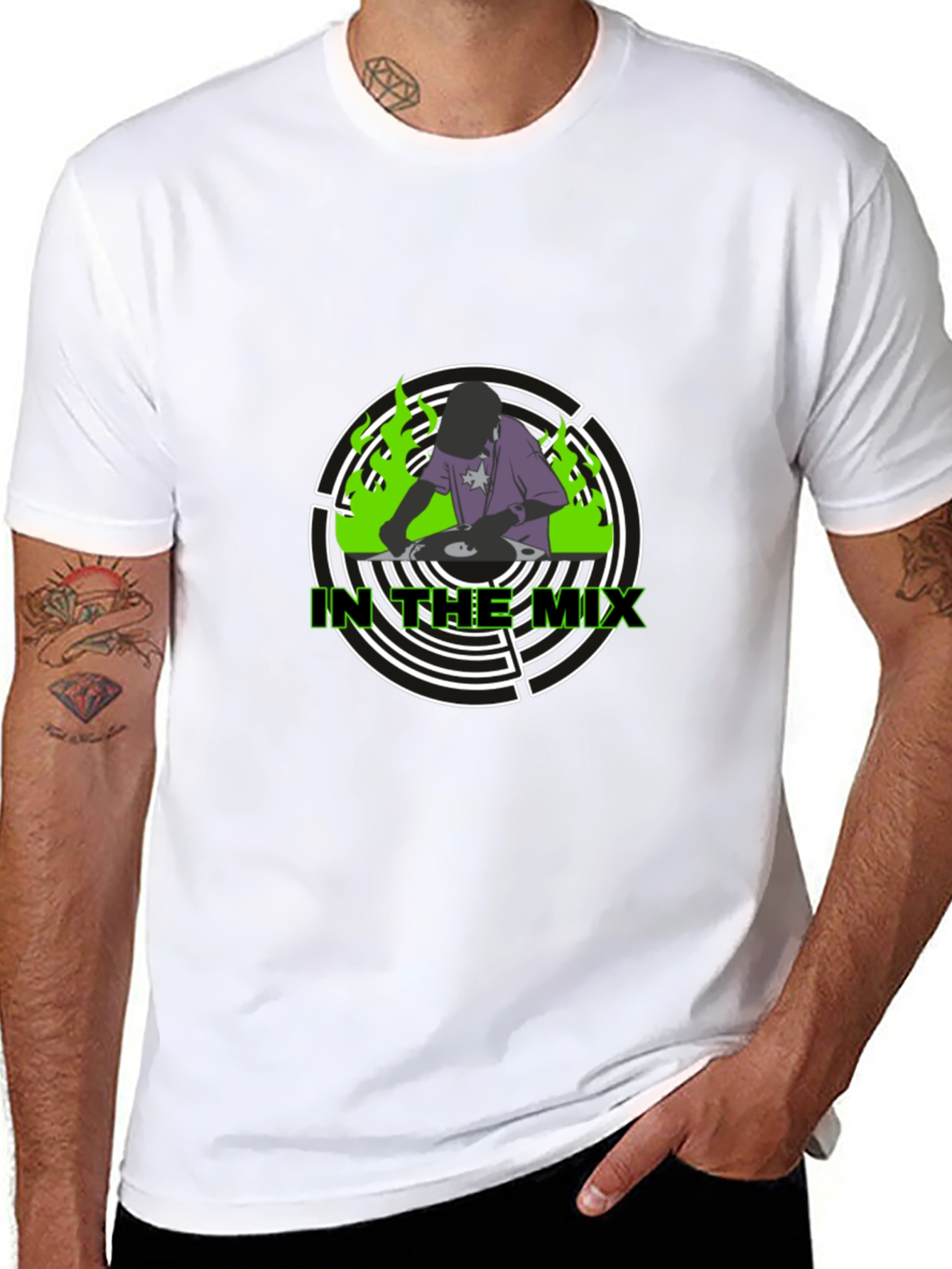 In The Mix DJ Graphic T-Shirt - Black
