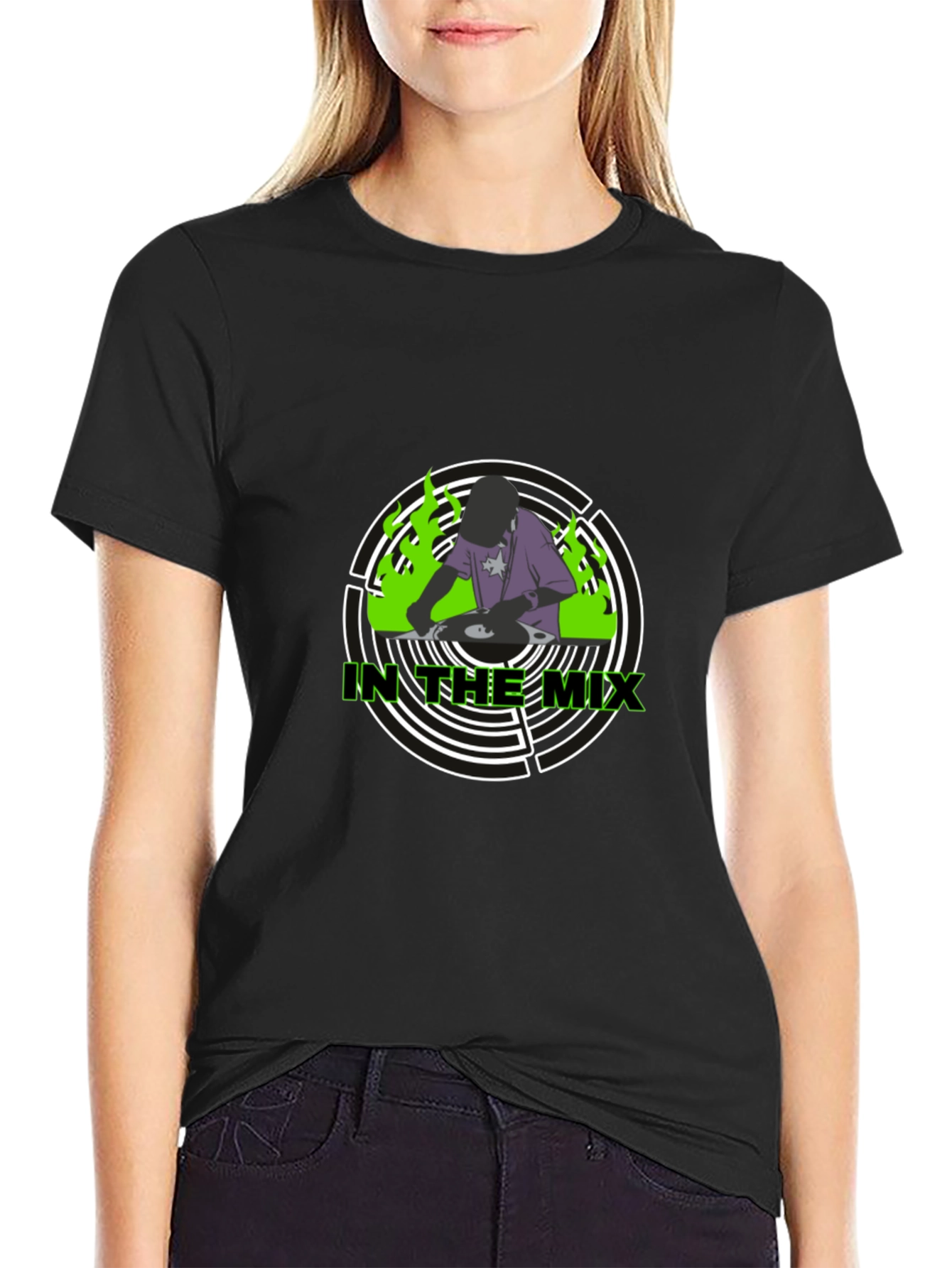 In The Mix DJ Graphic T-Shirt - Black