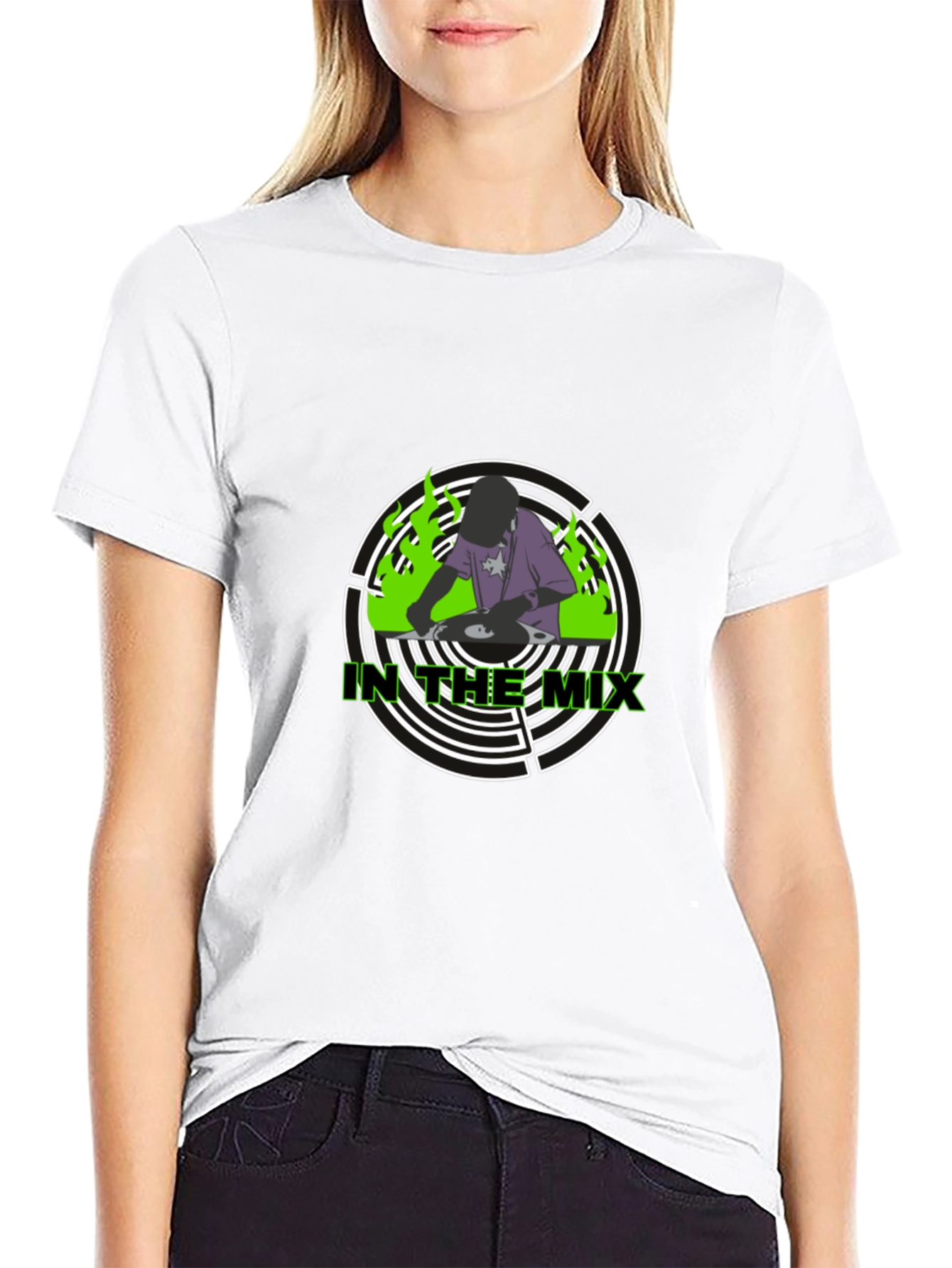 In The Mix DJ Graphic T-Shirt - Black