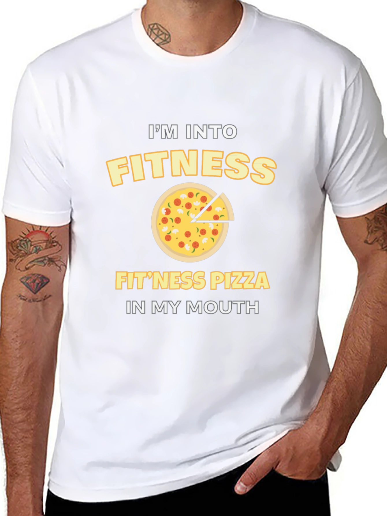 Fitness Pizza T-Shirt - Funny Workout Tee