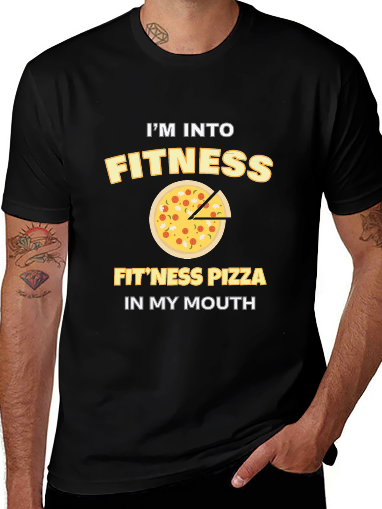 Fitness Pizza T-Shirt - Funny Workout Tee