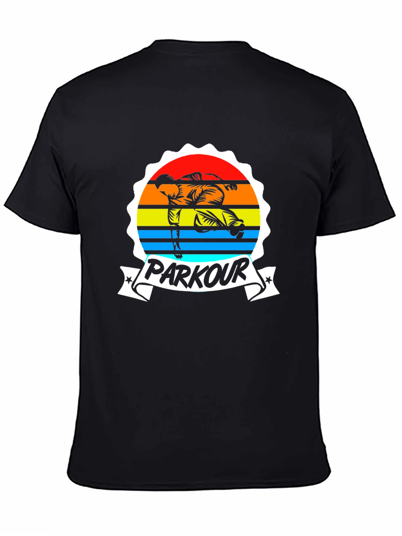 Parkour Graphic Tee - Urban Style Black T-Shirt