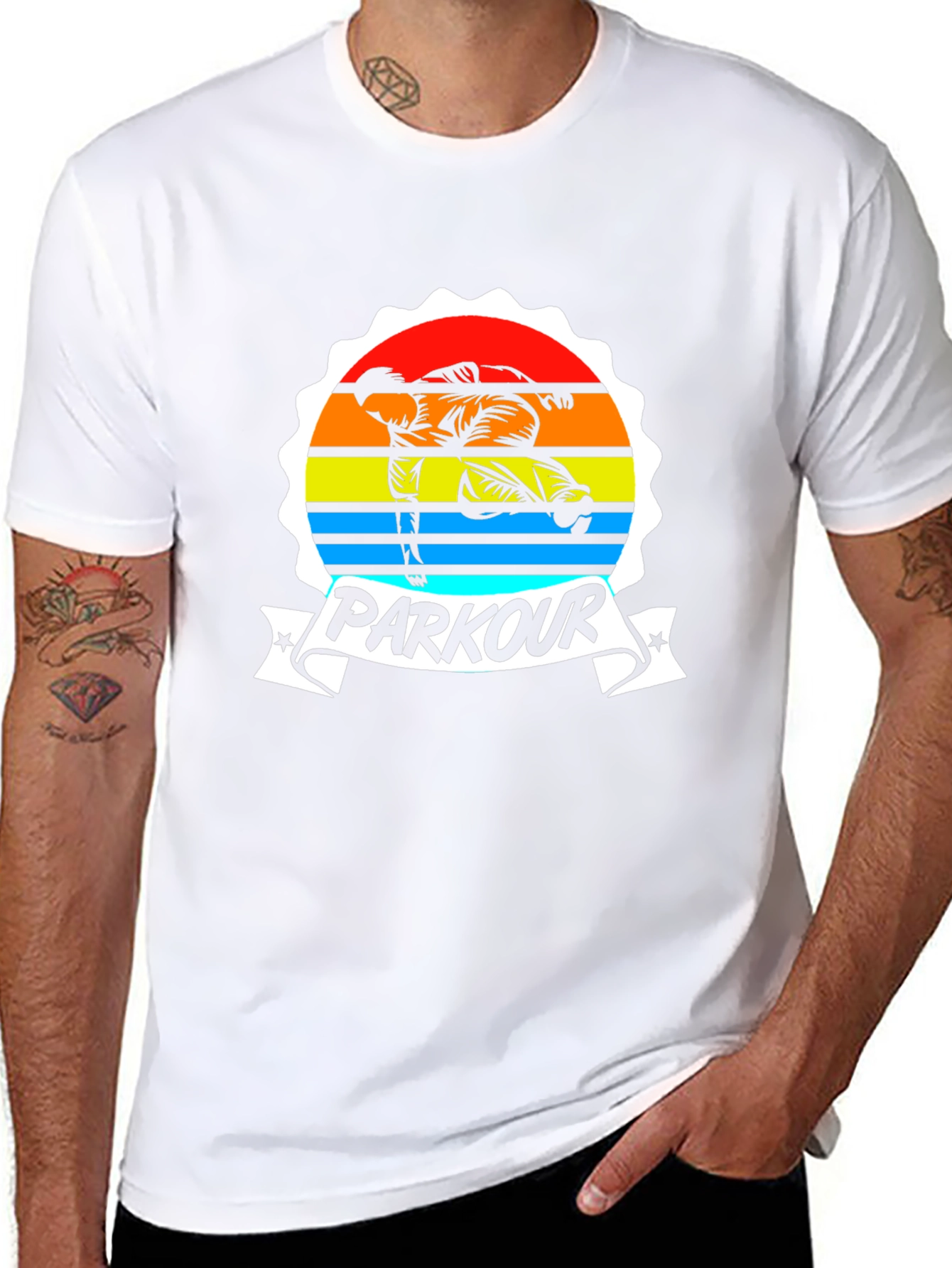 Parkour Graphic Tee - Urban Style Black T-Shirt