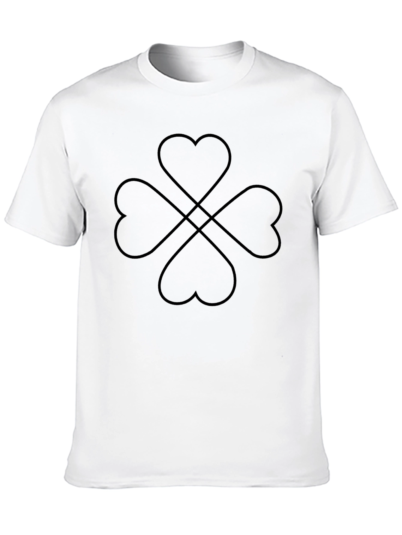 Heart Clover Black Graphic Tee