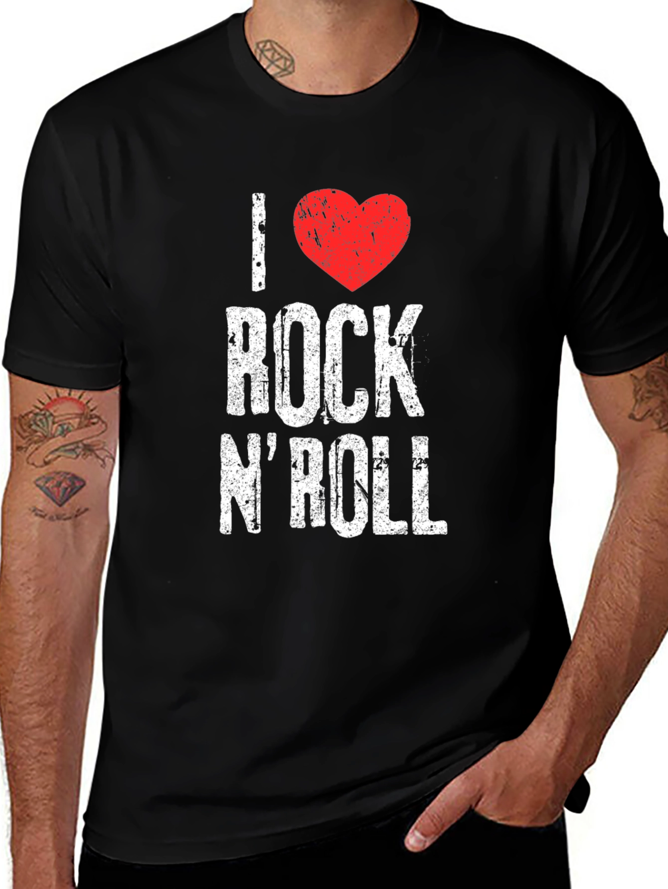 I Heart Rock N Roll Graphic T-Shirt