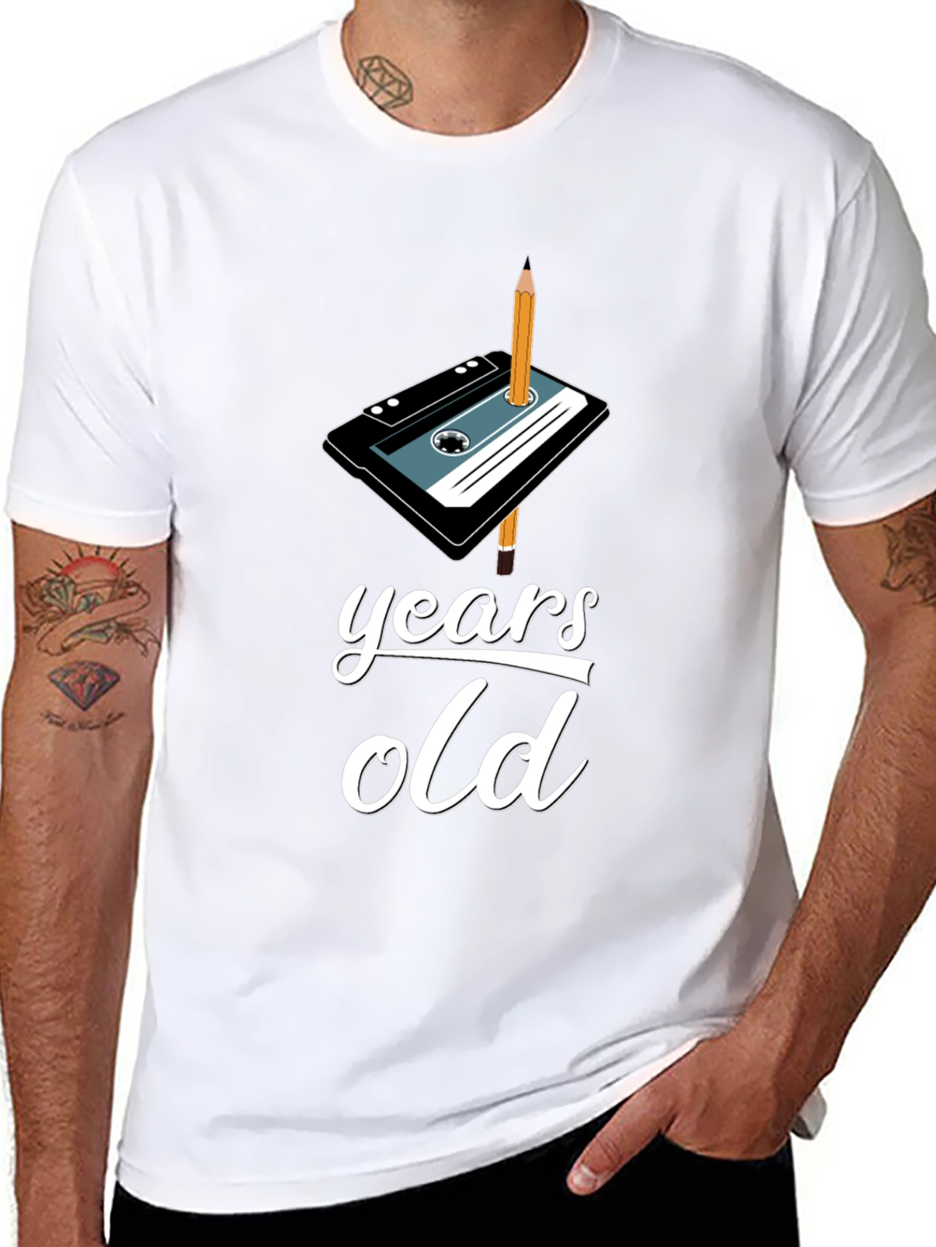 Retro Cassette Tape Birthday T-Shirt - Years Old