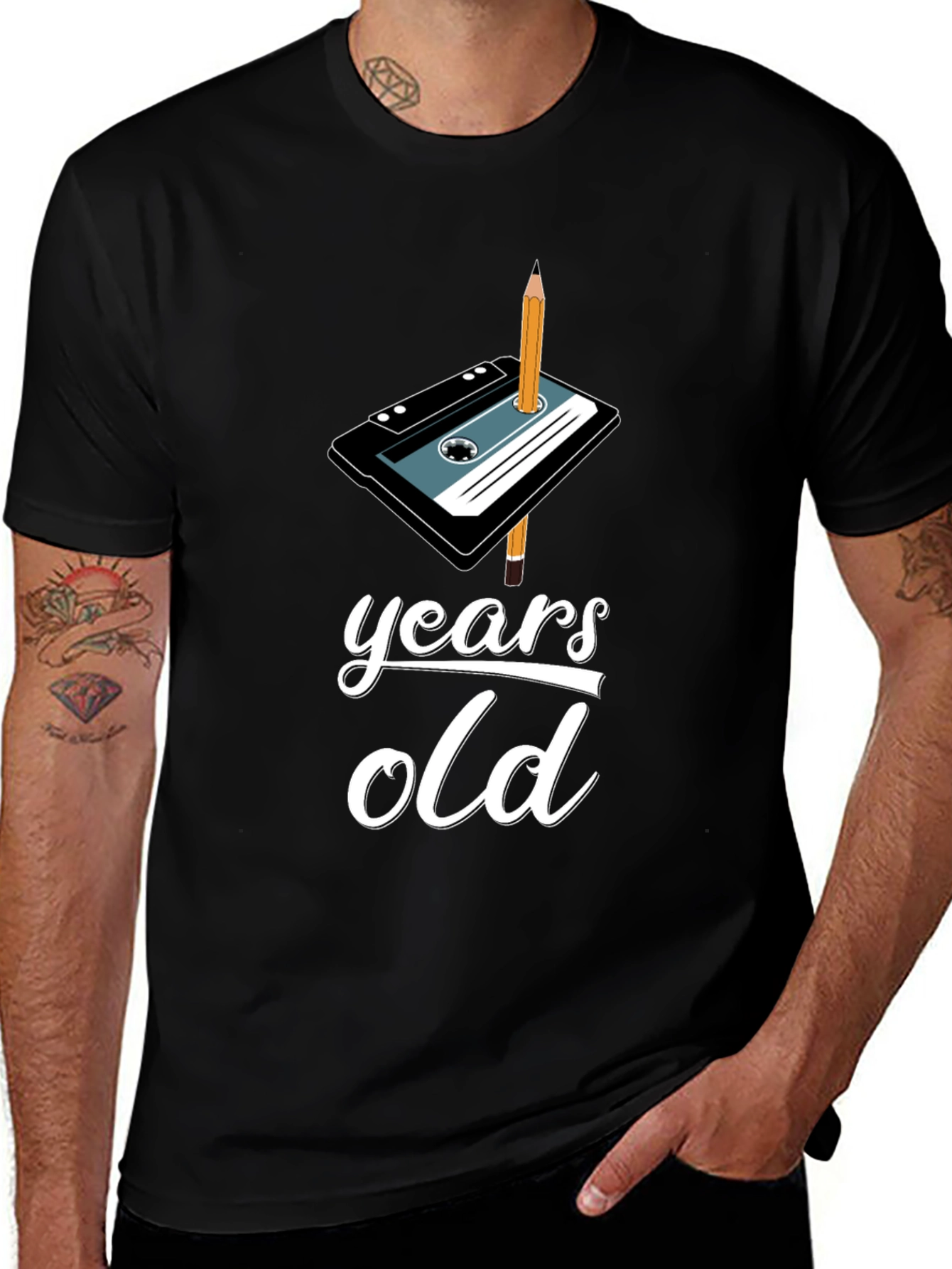 Retro Cassette Tape Birthday T-Shirt - Years Old