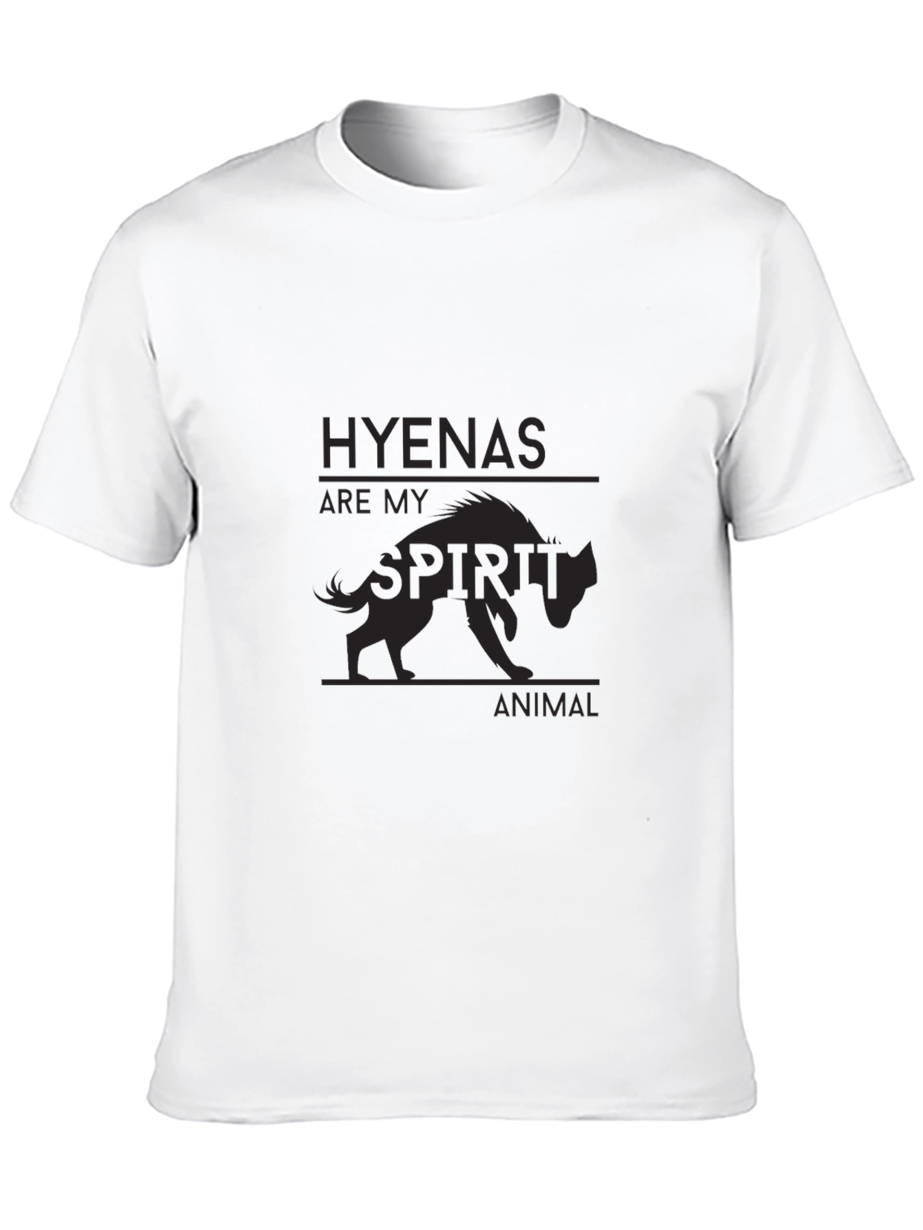 Hyena Spirit Animal Black T-Shirt