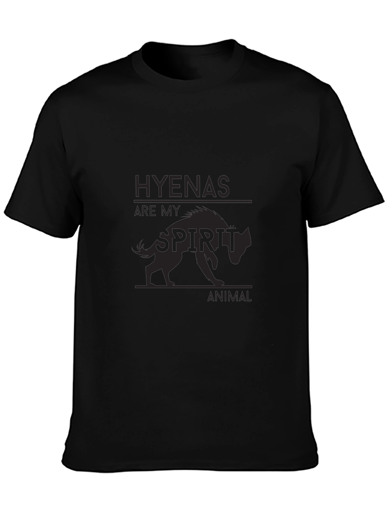 Hyena Spirit Animal Black T-Shirt
