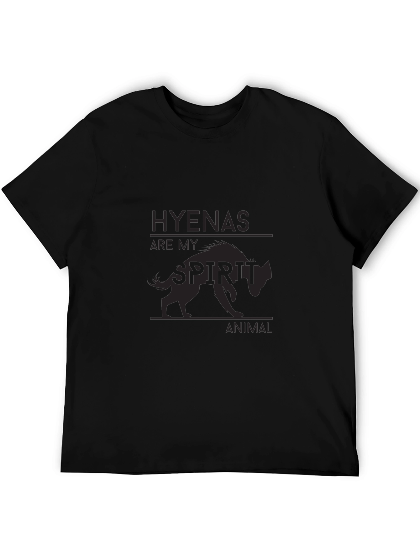 Hyena Spirit Animal Black T-Shirt