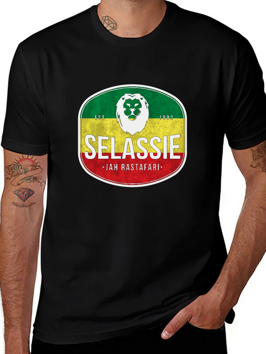 Selassie Jah Rastafari T-Shirt - Rasta Reggae Style