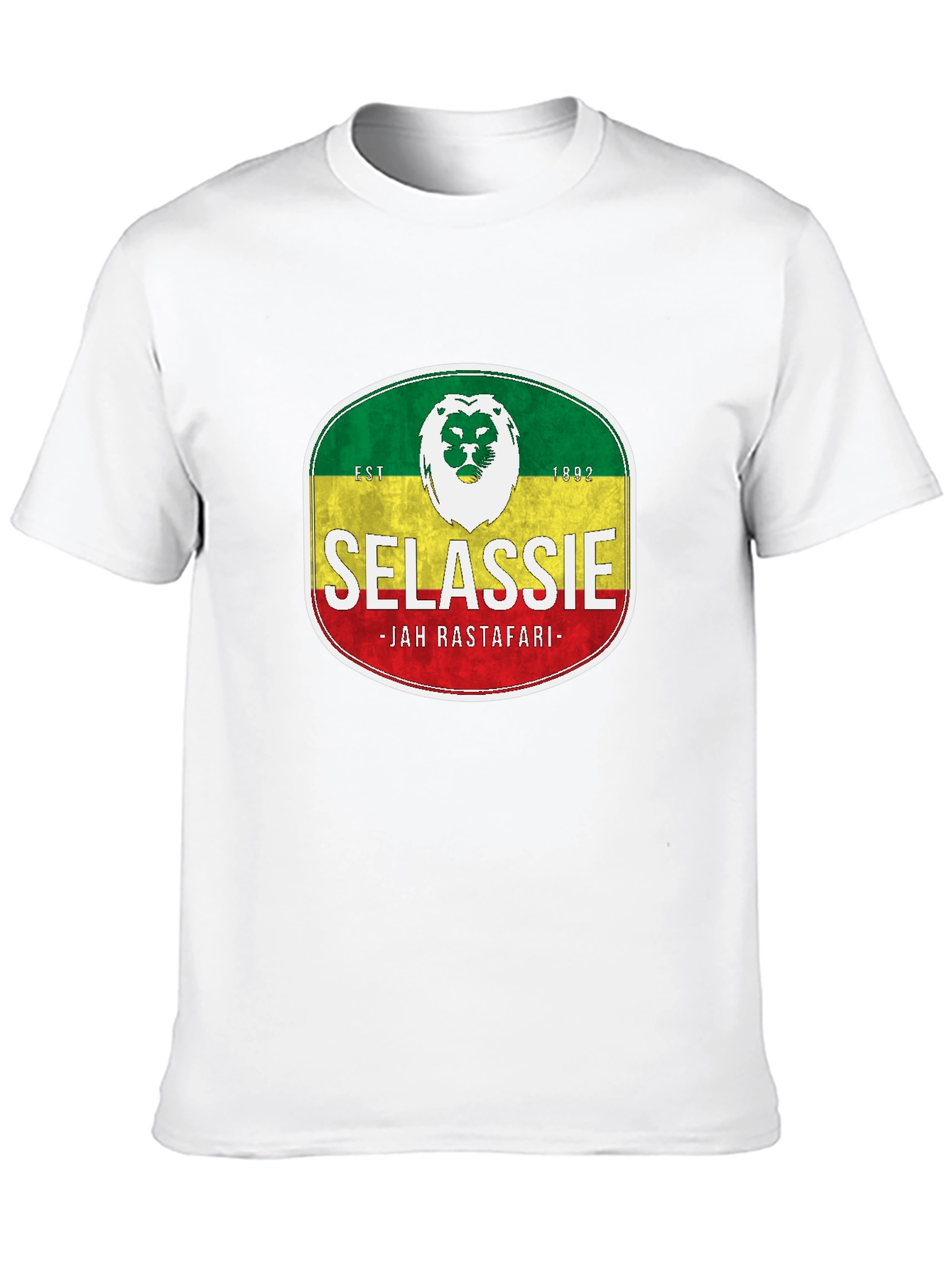 Selassie Jah Rastafari T-Shirt - Rasta Reggae Style
