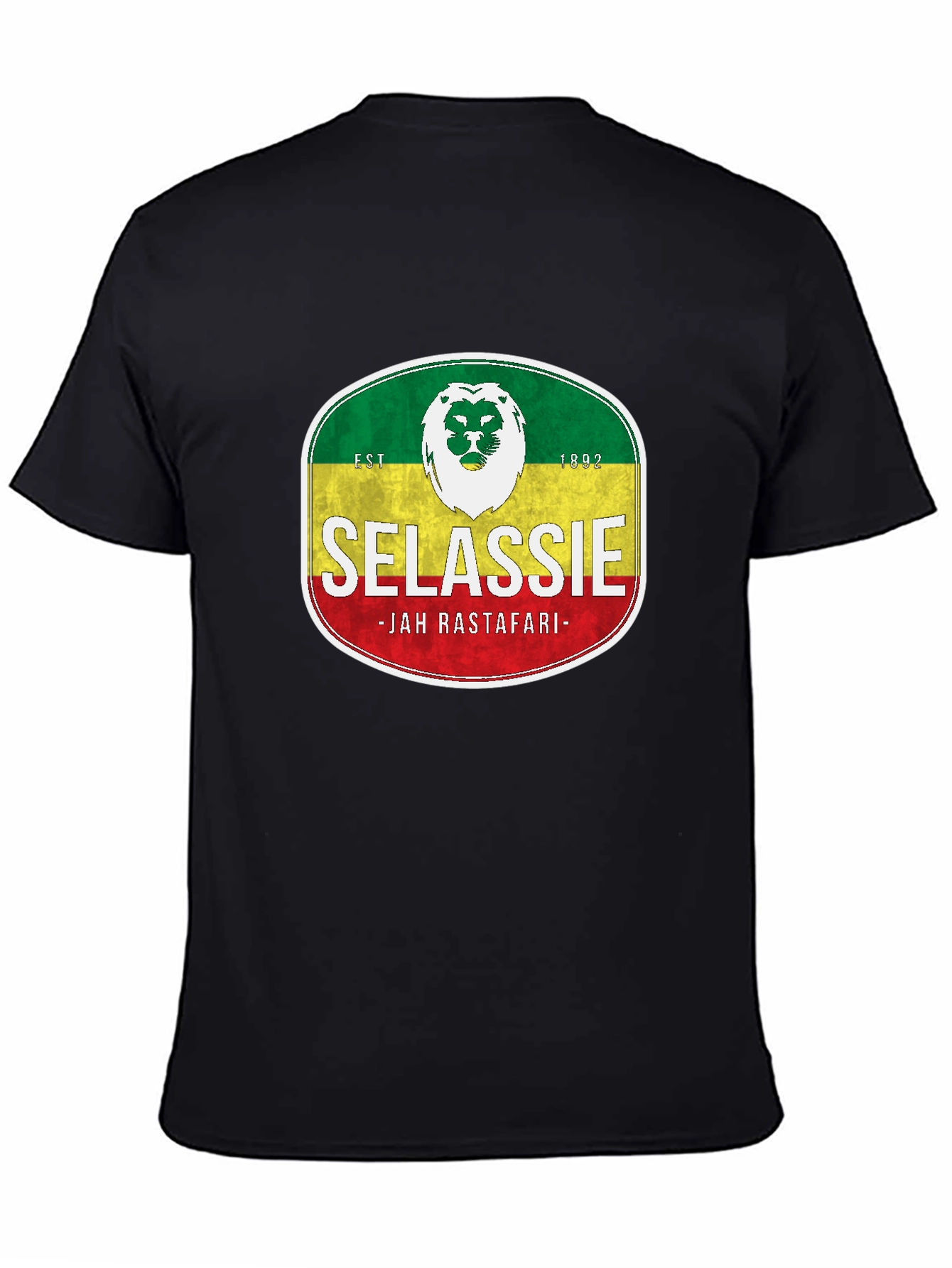 Selassie Jah Rastafari T-Shirt - Rasta Reggae Style