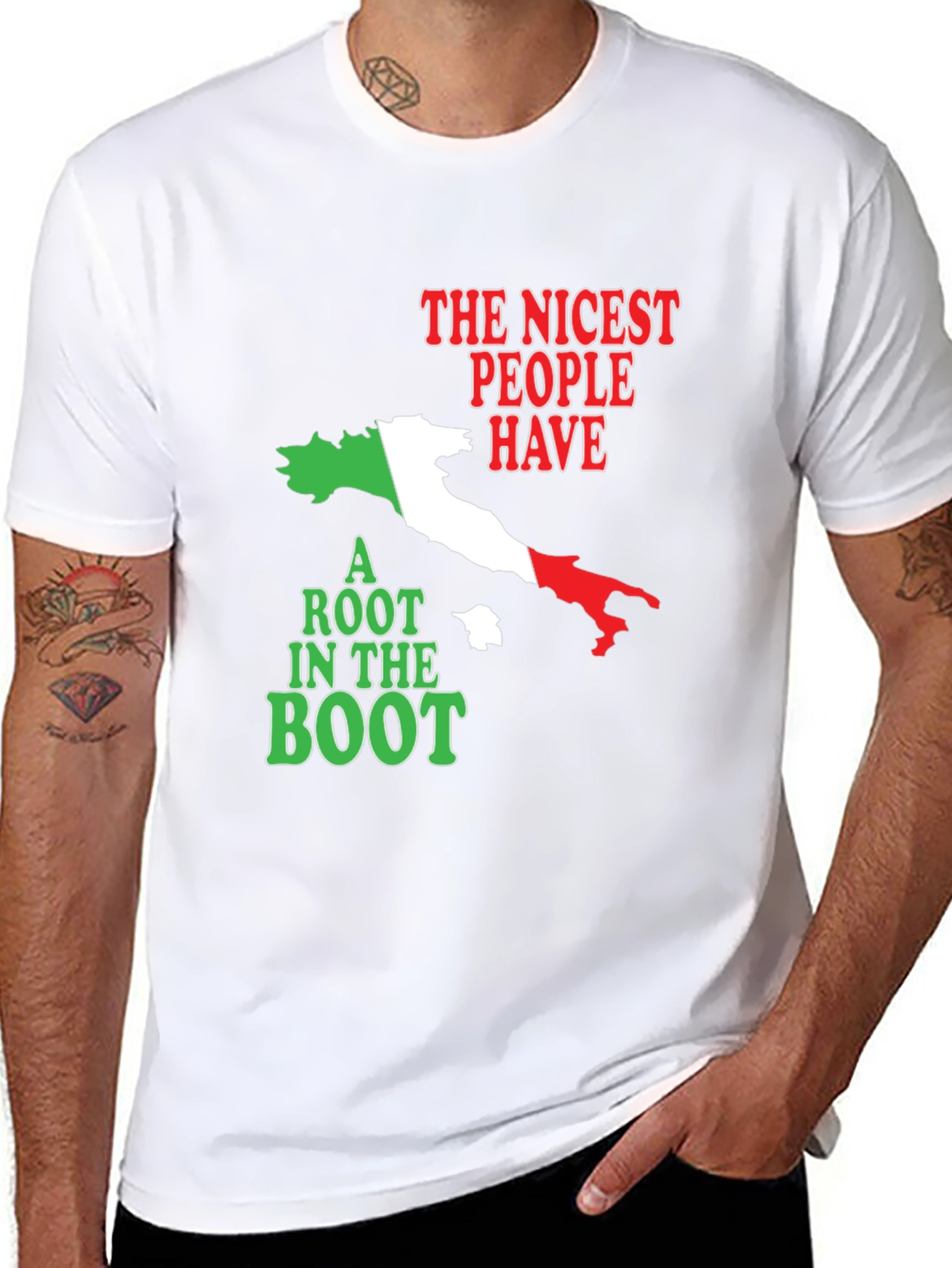 Italian Pride T-Shirt: Nicest People Rooted in Italy