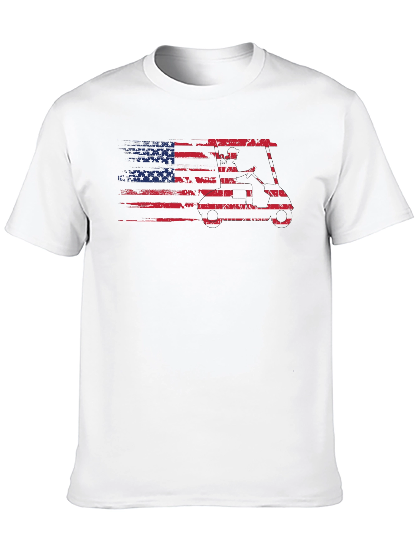 American Flag Golf Cart T-Shirt