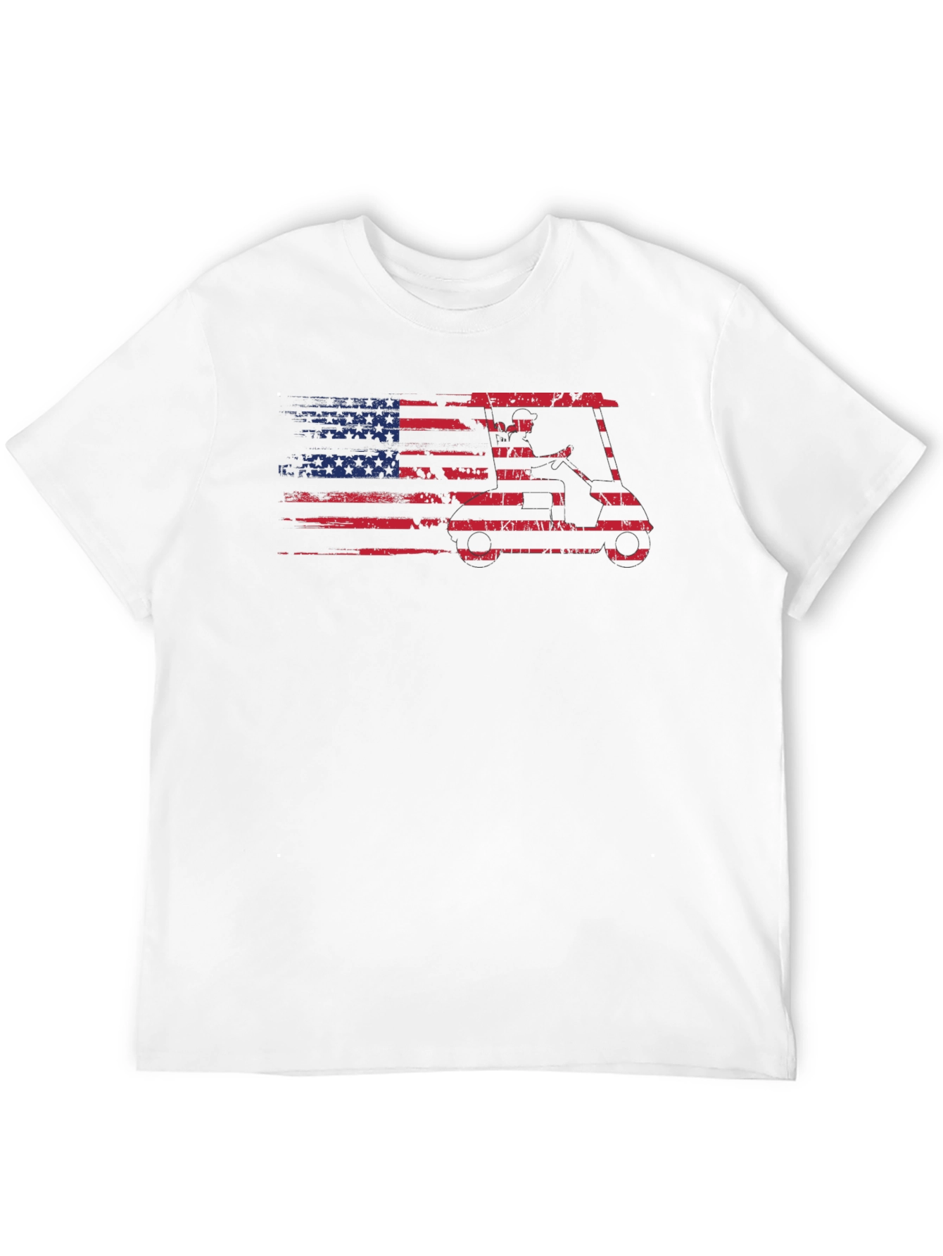 American Flag Golf Cart T-Shirt
