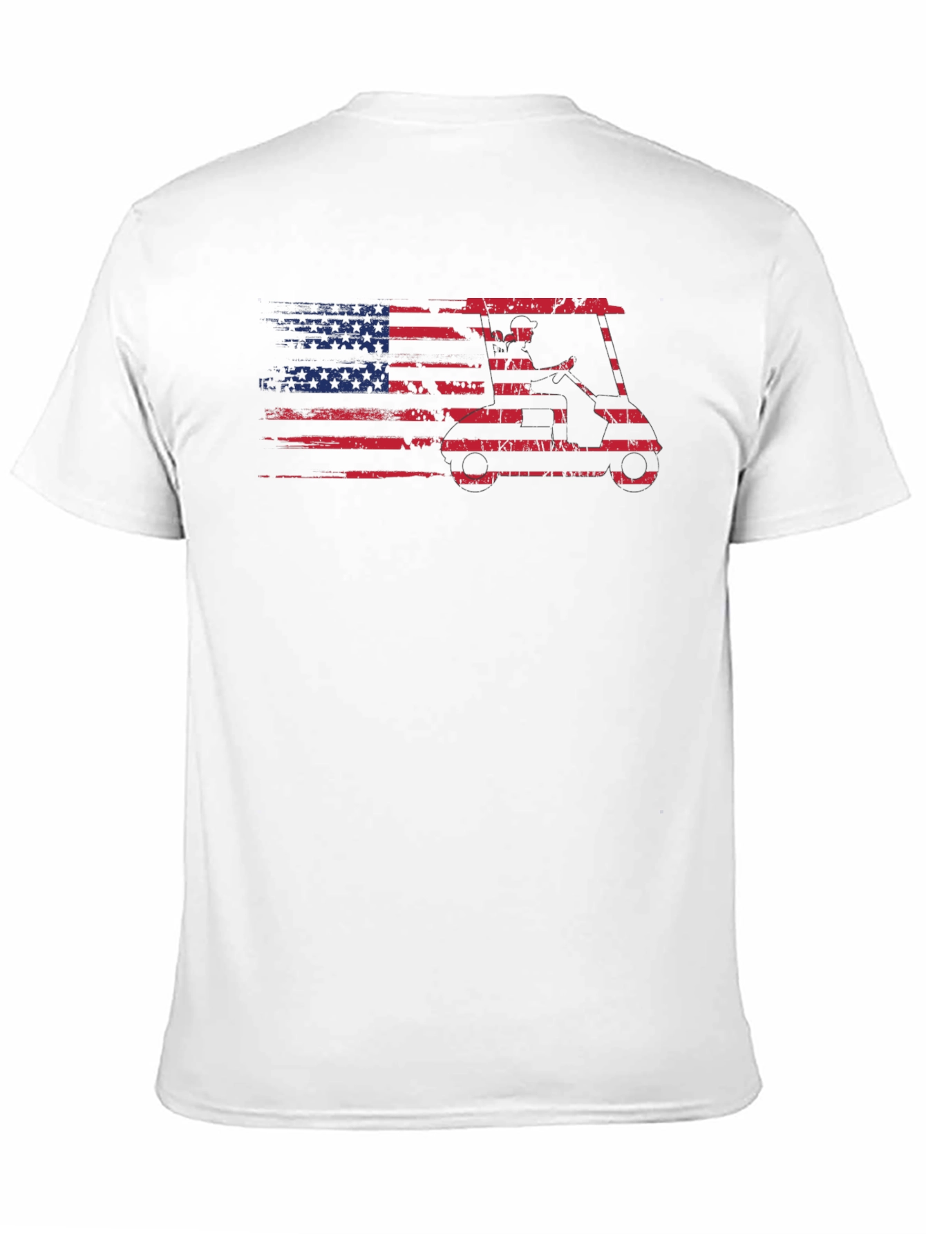 American Flag Golf Cart T-Shirt