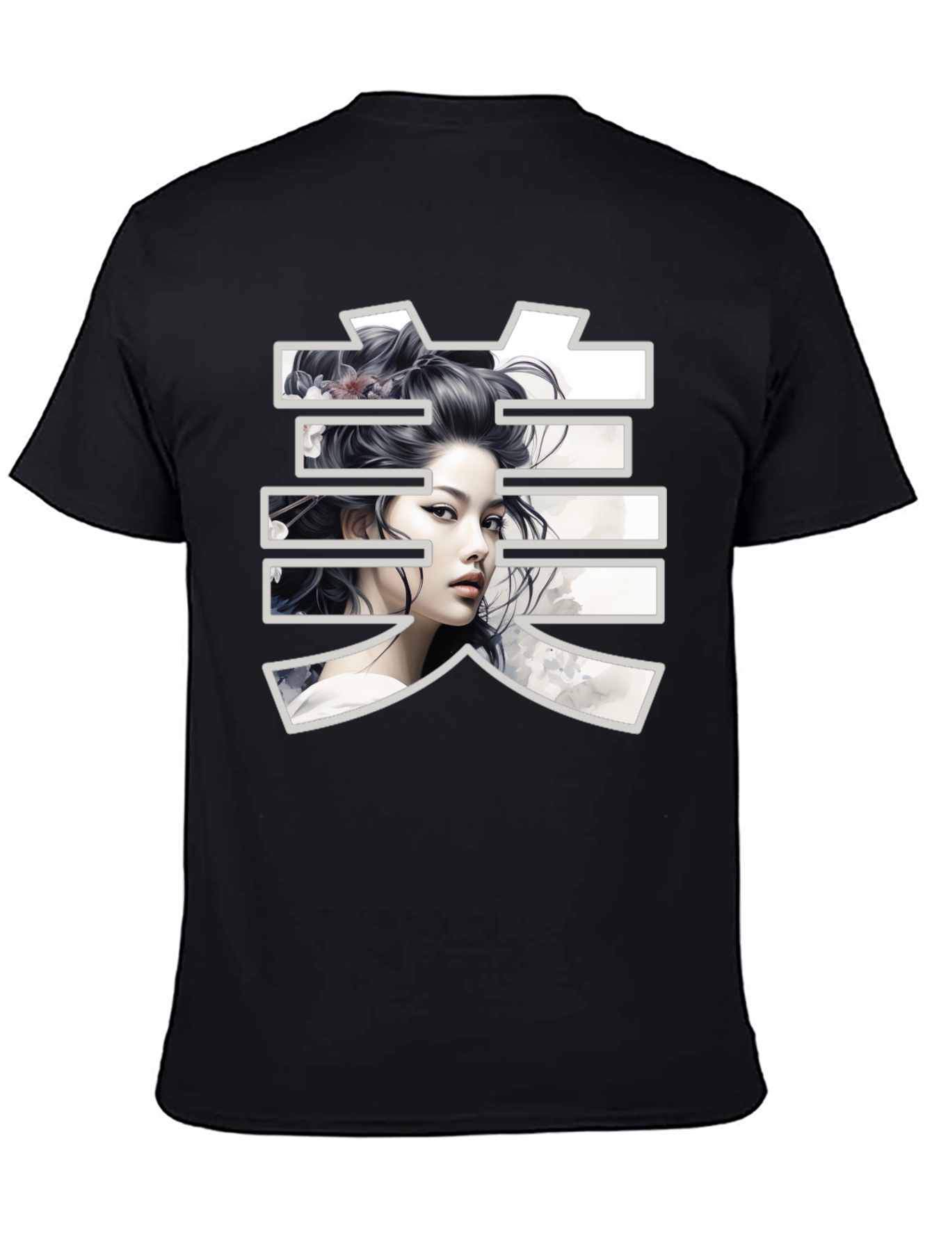Geisha Graphic Black T-Shirt
