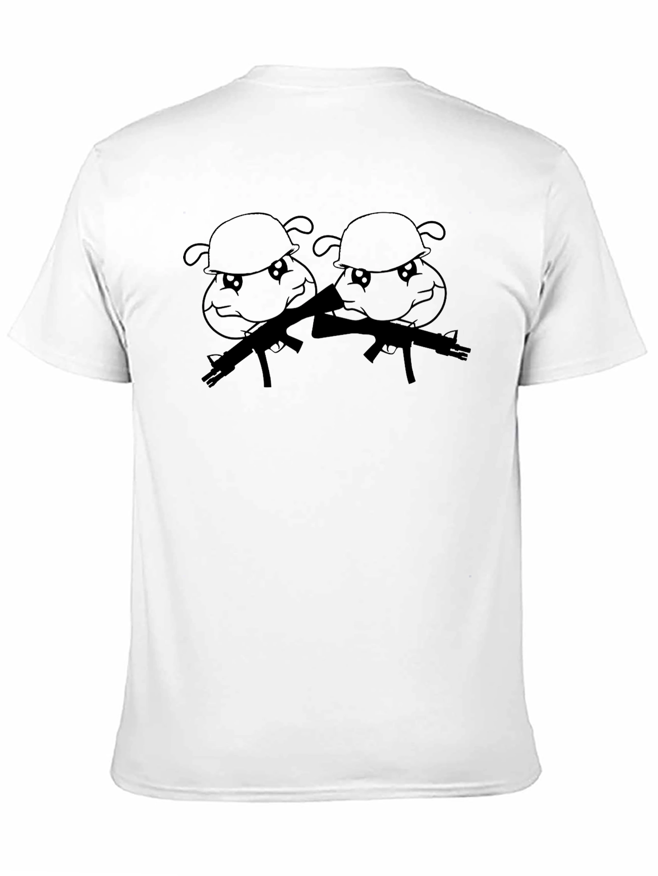 Cartoon Soldier Graphic T-Shirt