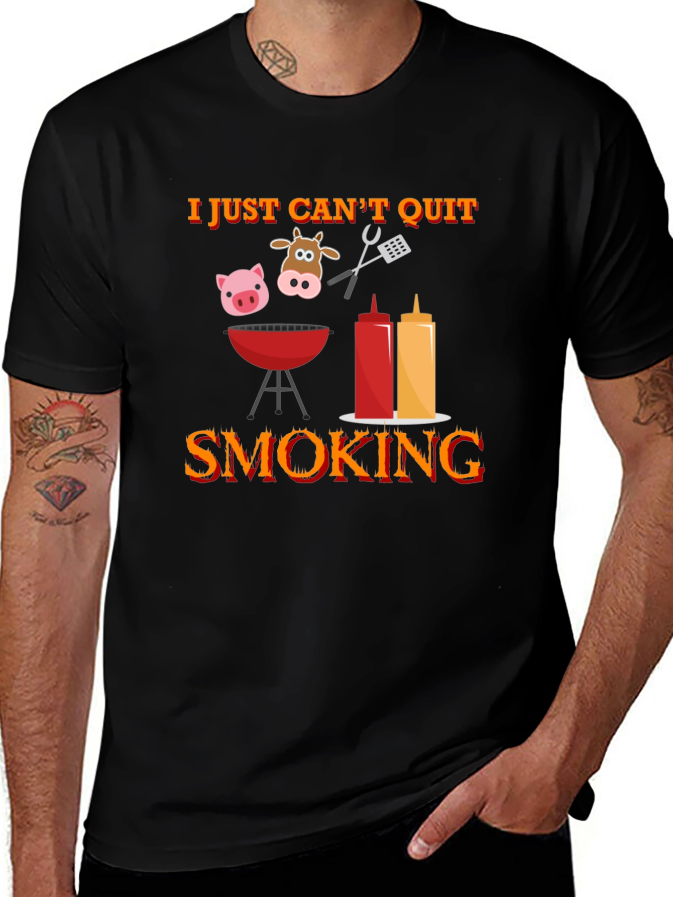 I Just Cant Quit Smoking BBQ T-Shirt