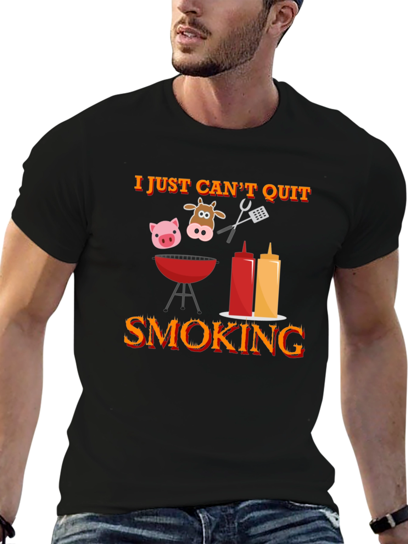 I Just Cant Quit Smoking BBQ T-Shirt