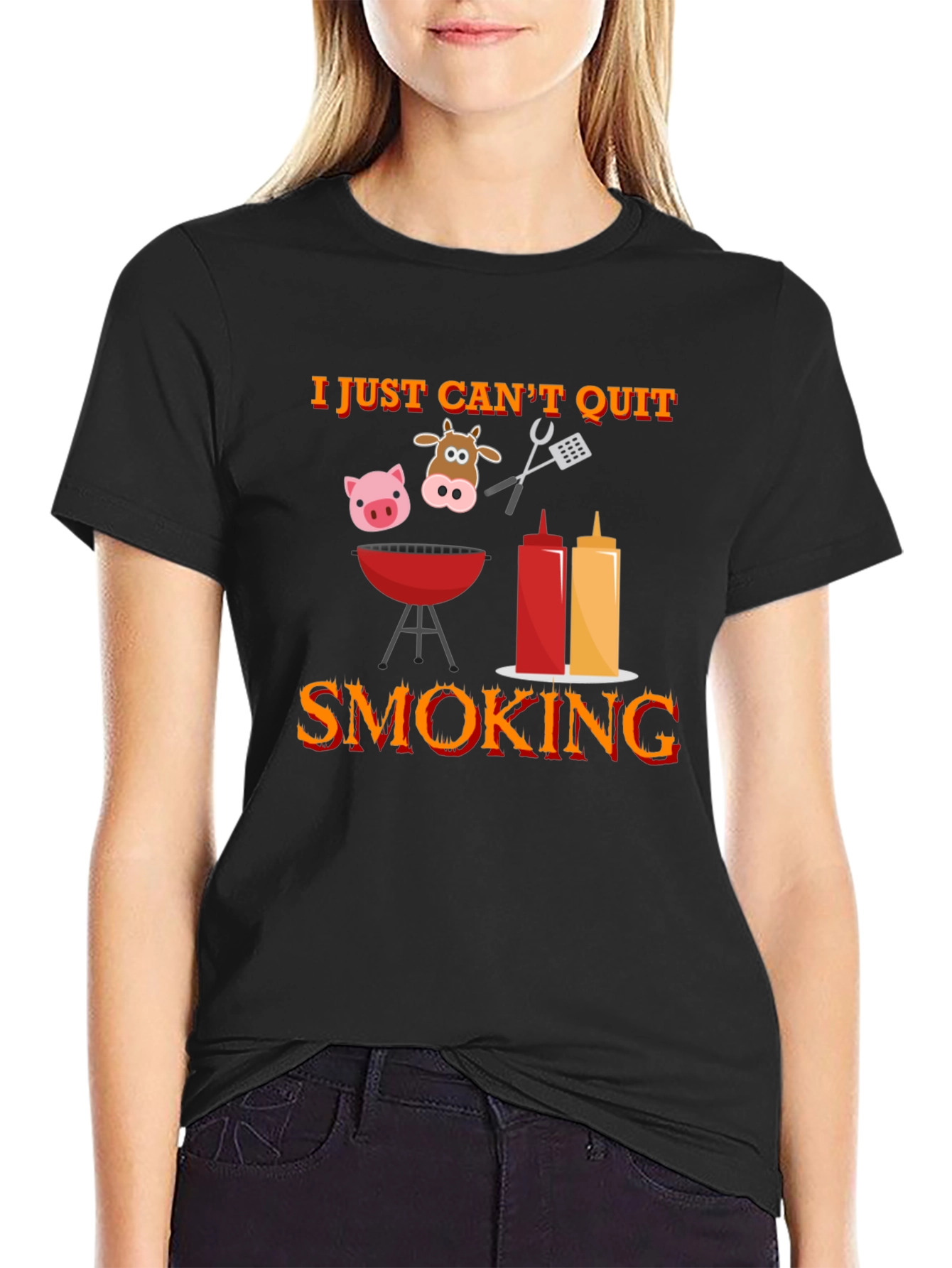 I Just Cant Quit Smoking BBQ T-Shirt