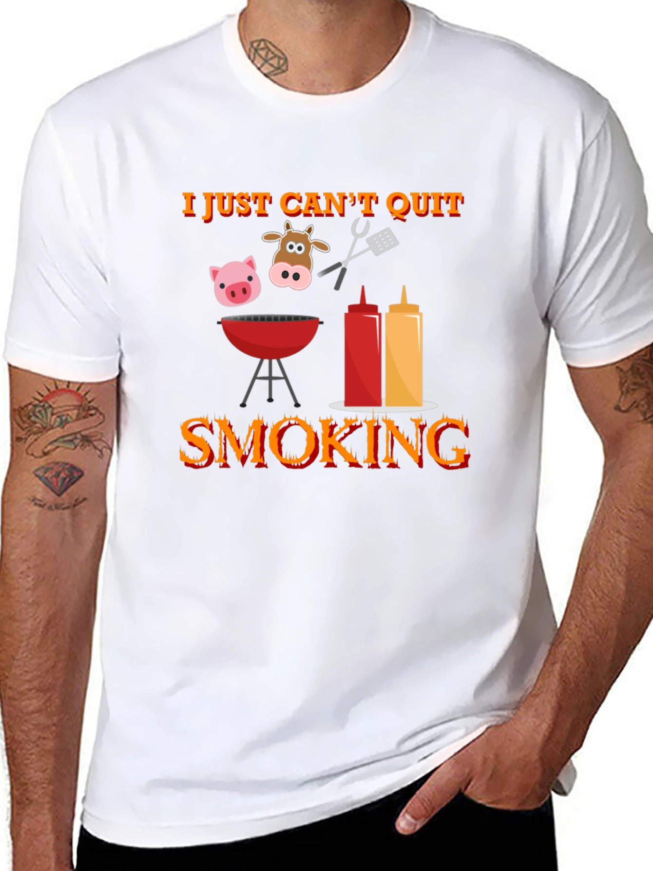 I Just Cant Quit Smoking BBQ T-Shirt