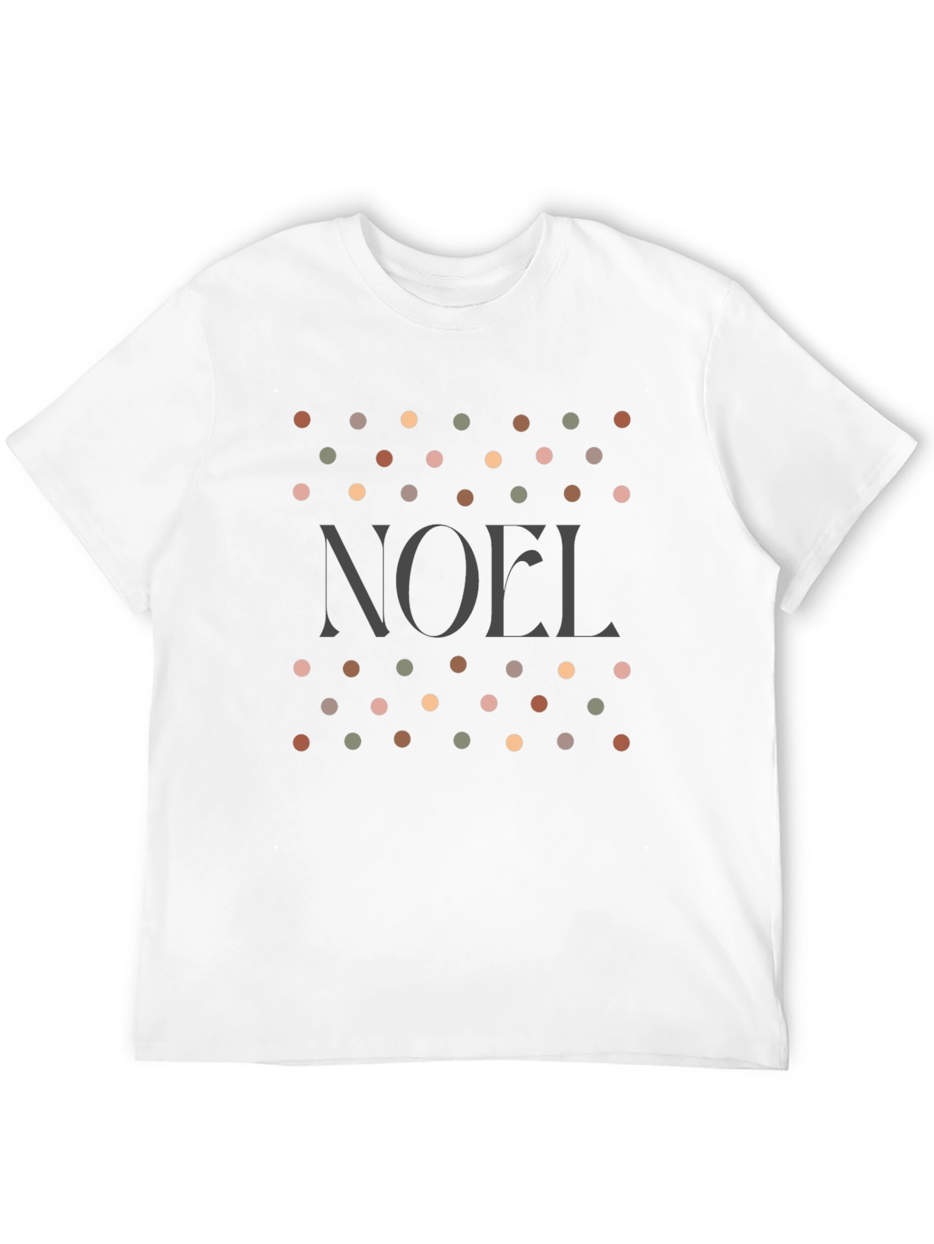 Noel Polka Dot Graphic T-Shirt - Holiday Festive Tee