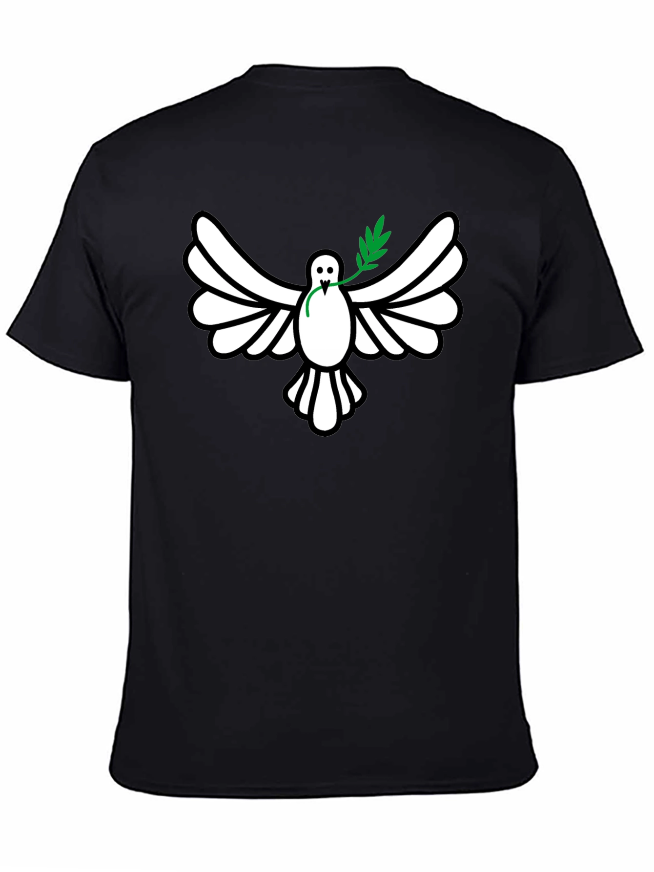 Peace Dove Graphic Tee - Stylish Black Shirt