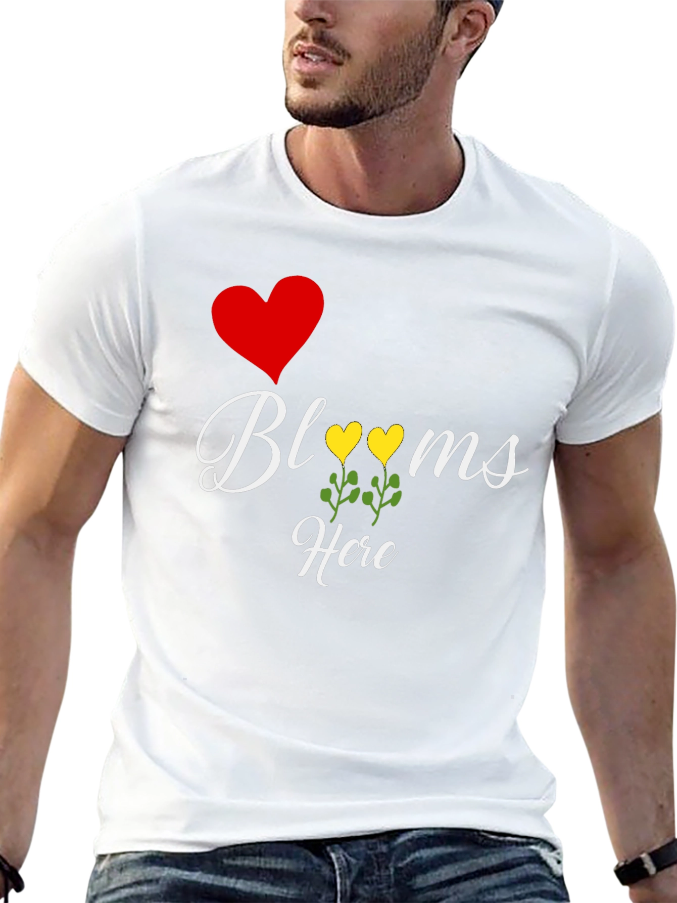 I Heart Blooms Here T-Shirt Black Tee