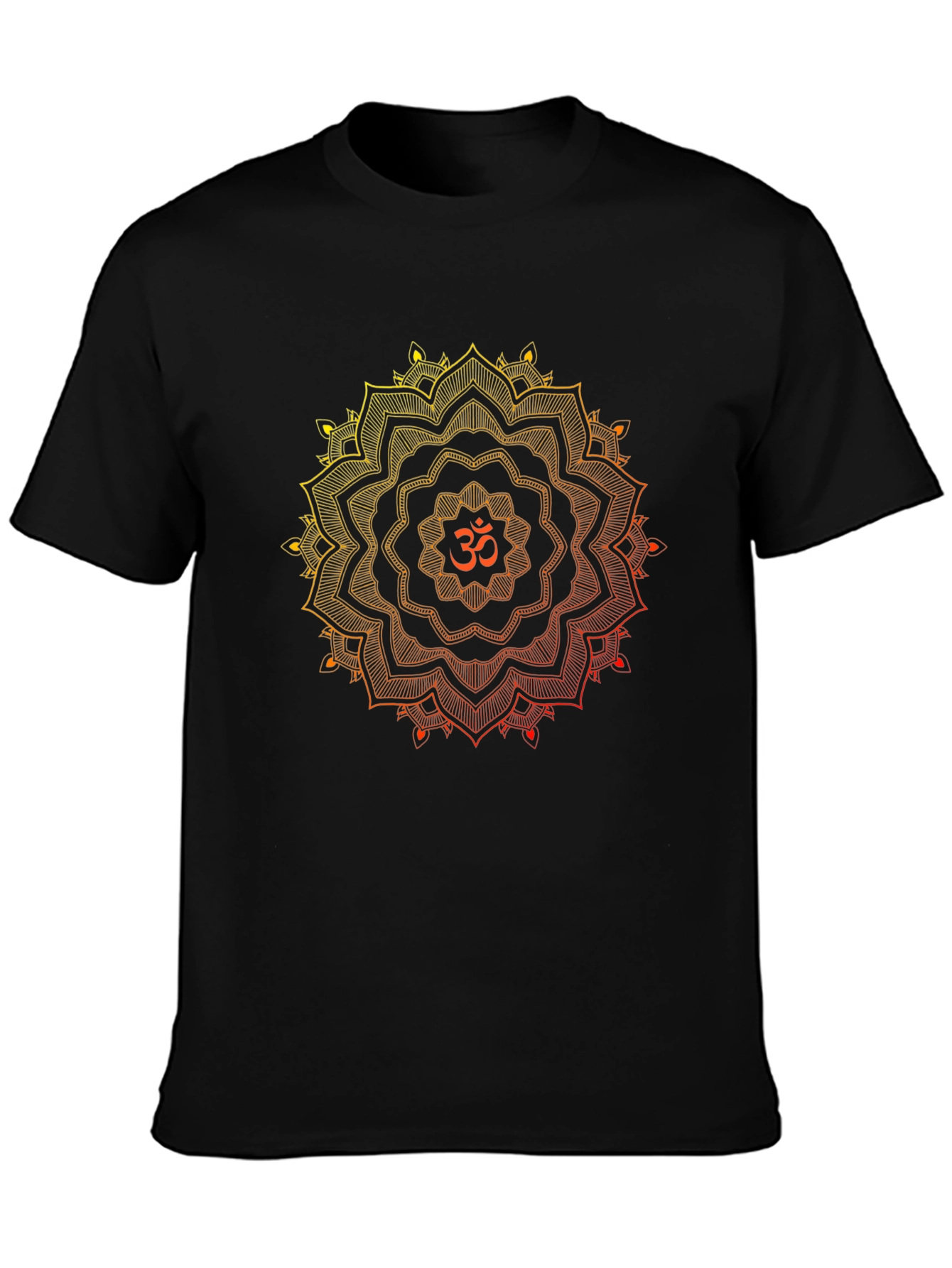 Om Mandala Graphic Black T-Shirt