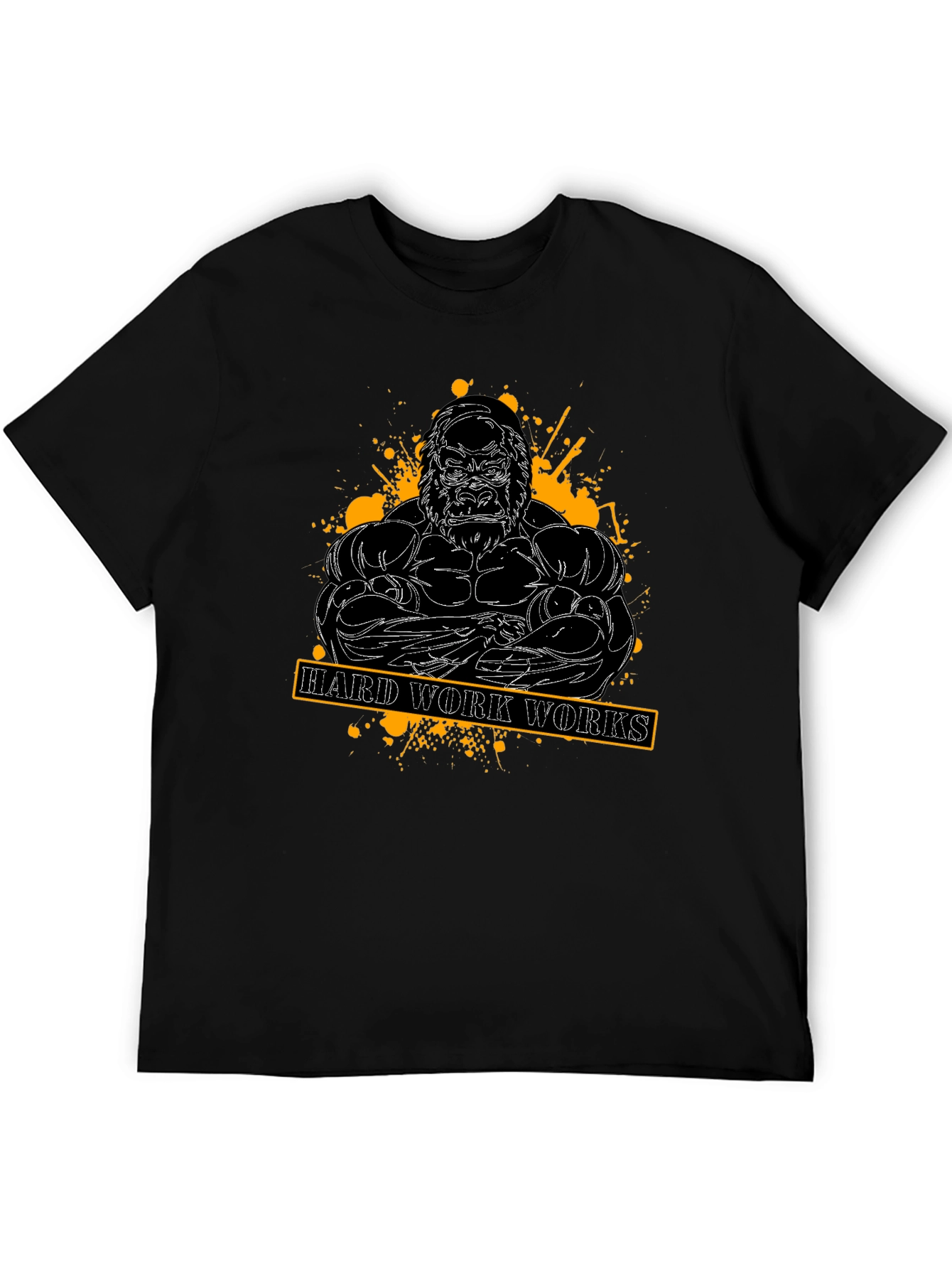 Hard Work Works Gorilla Graphic T-Shirt